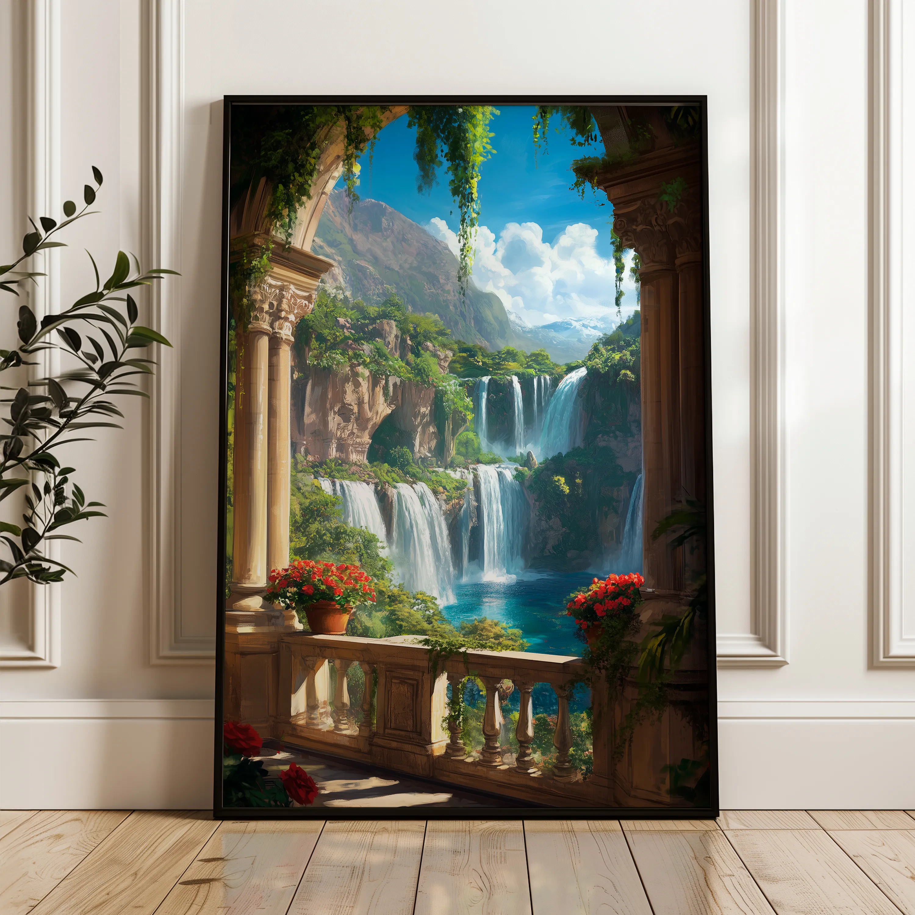 Landscape 399 Canvas Art 60 x 40 cm / Black