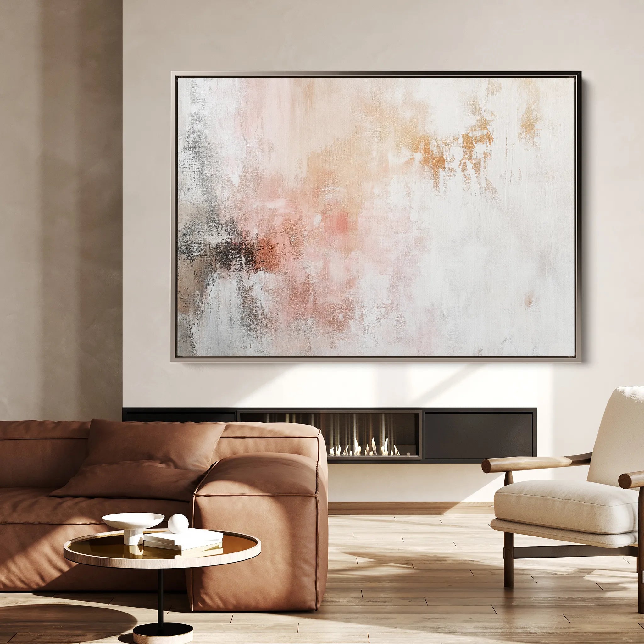 Abstract 400 Canvas Art 60 x 40 cm / Black