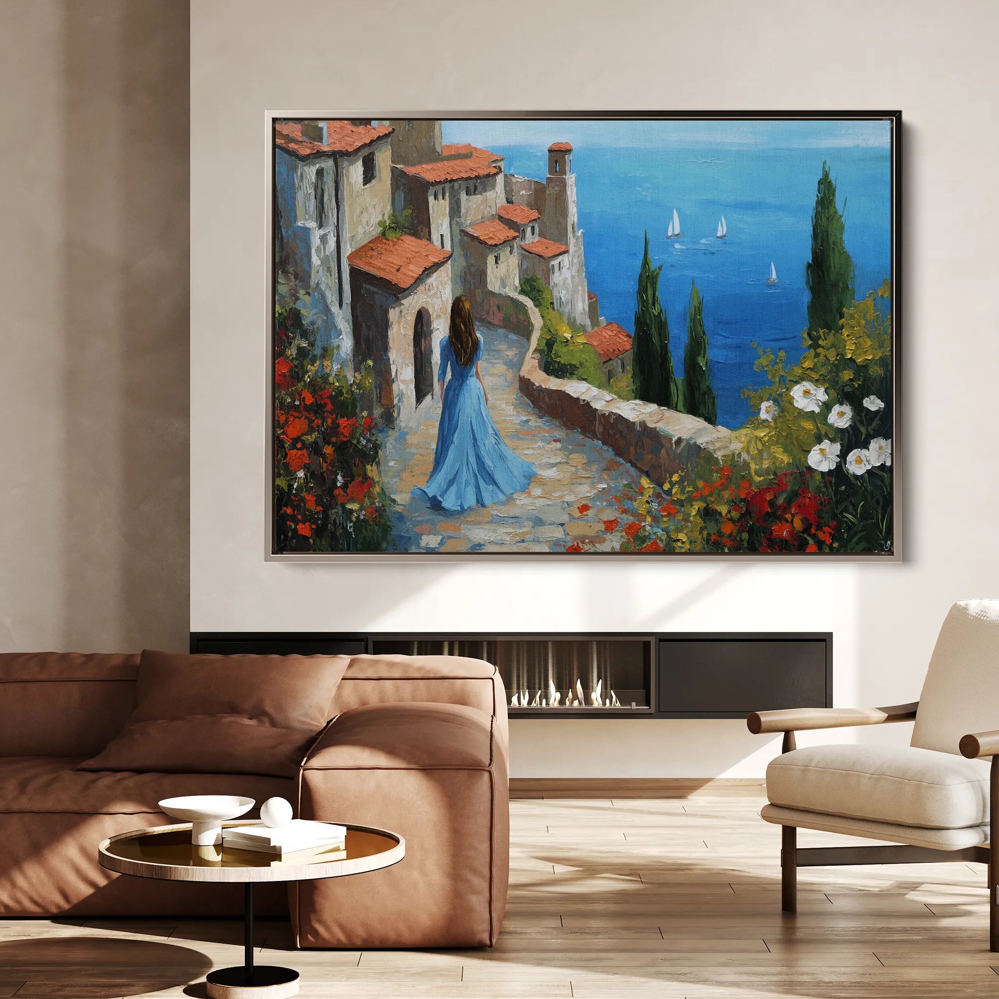Landscape 400 Canvas Art 60 x 40 cm / Black