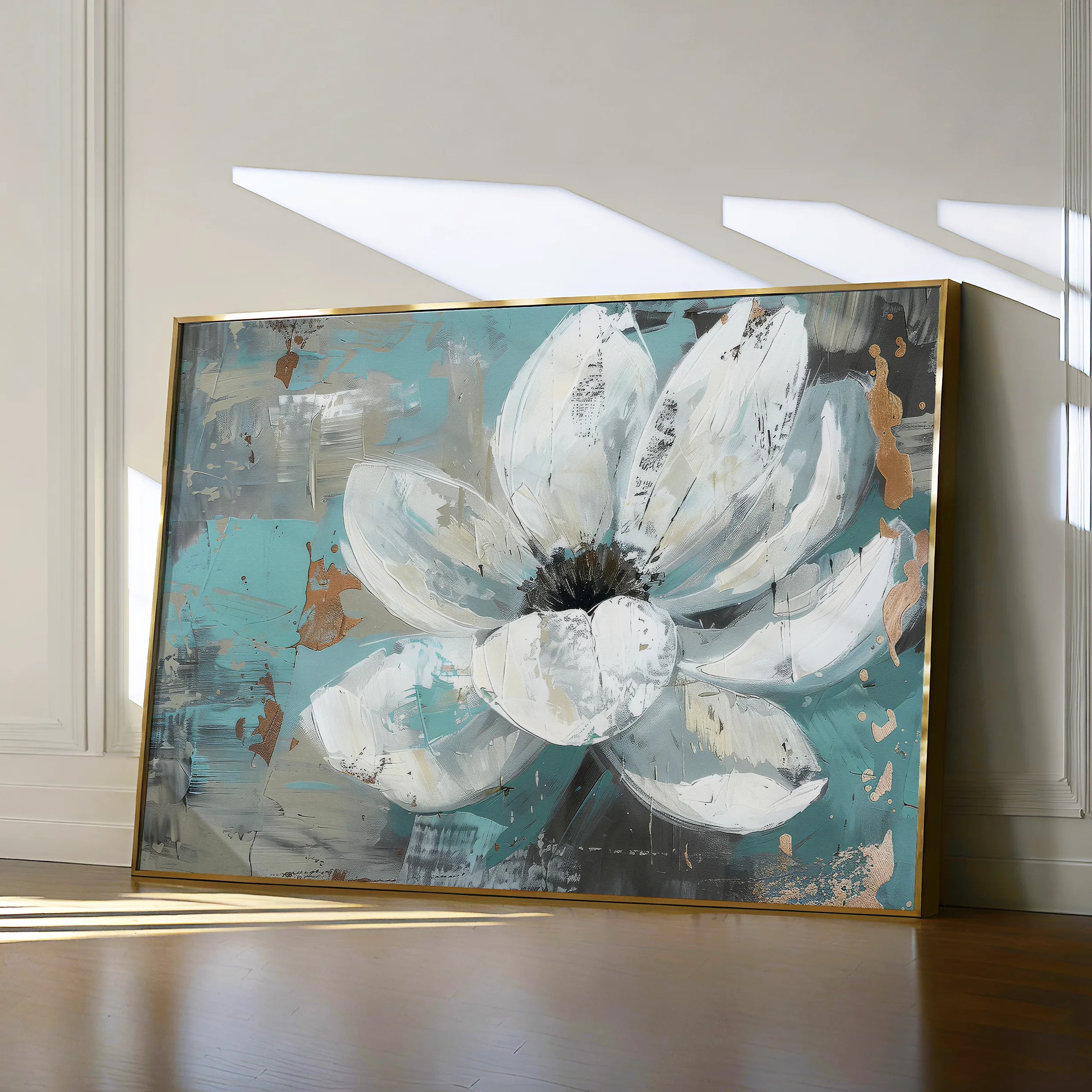 Floral 401 Canvas Art 60 x 40 cm / Black