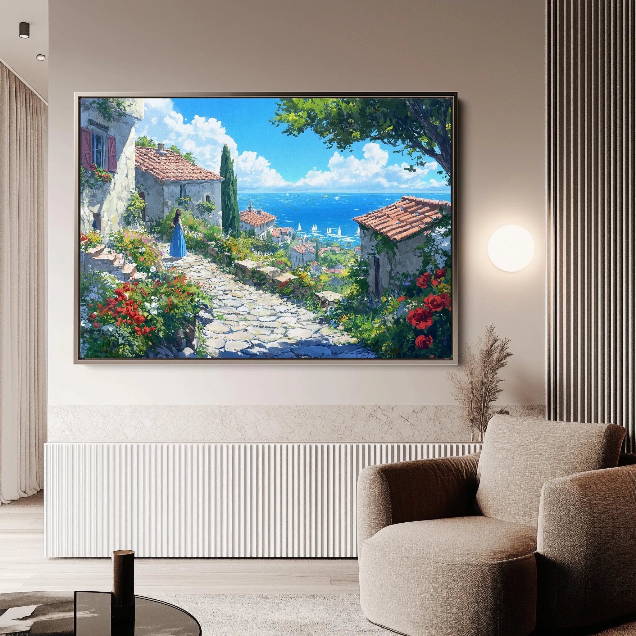 Landscape 401 Canvas Art 60 x 40 cm / Black