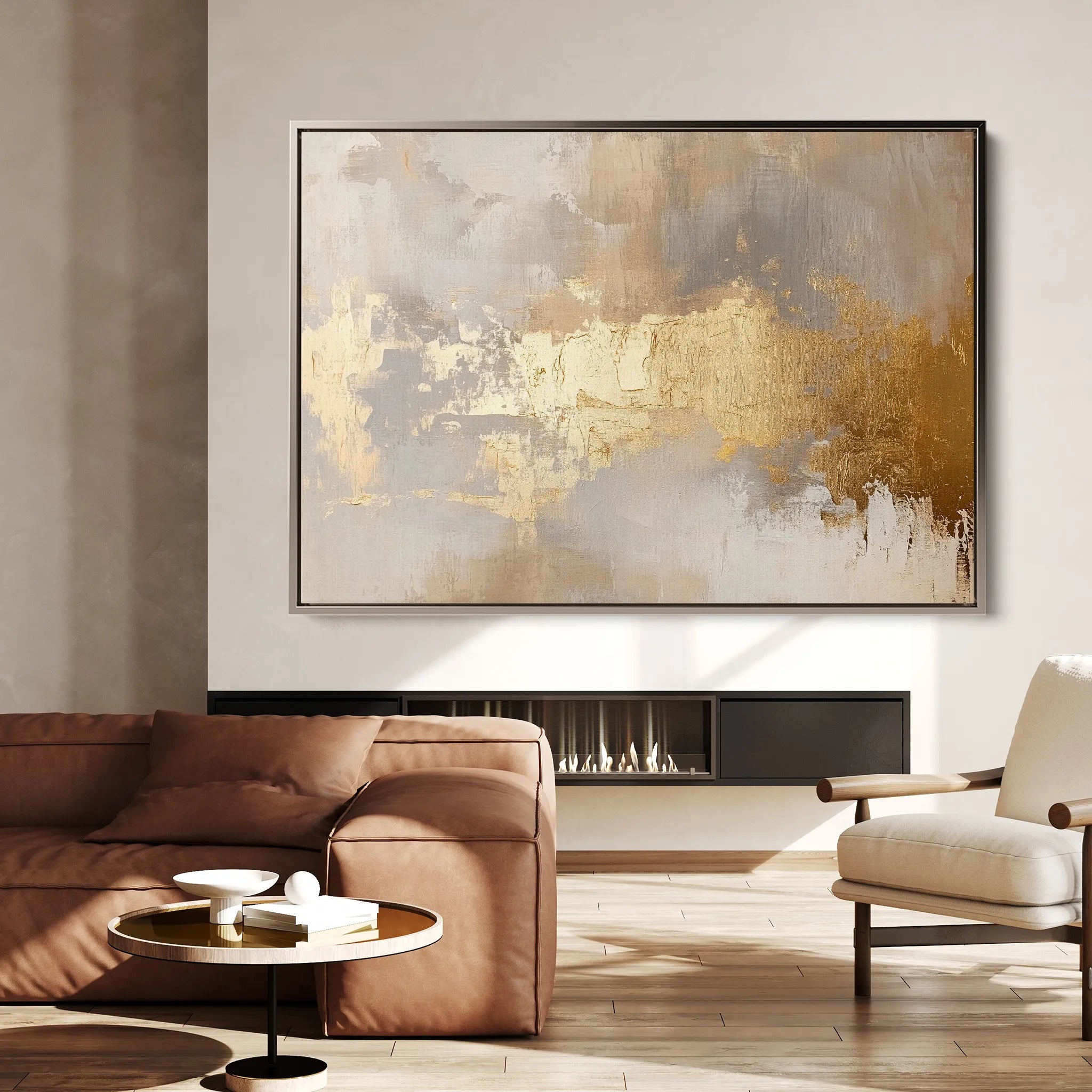 Abstract 402 Canvas Art 60 x 40 cm / Black