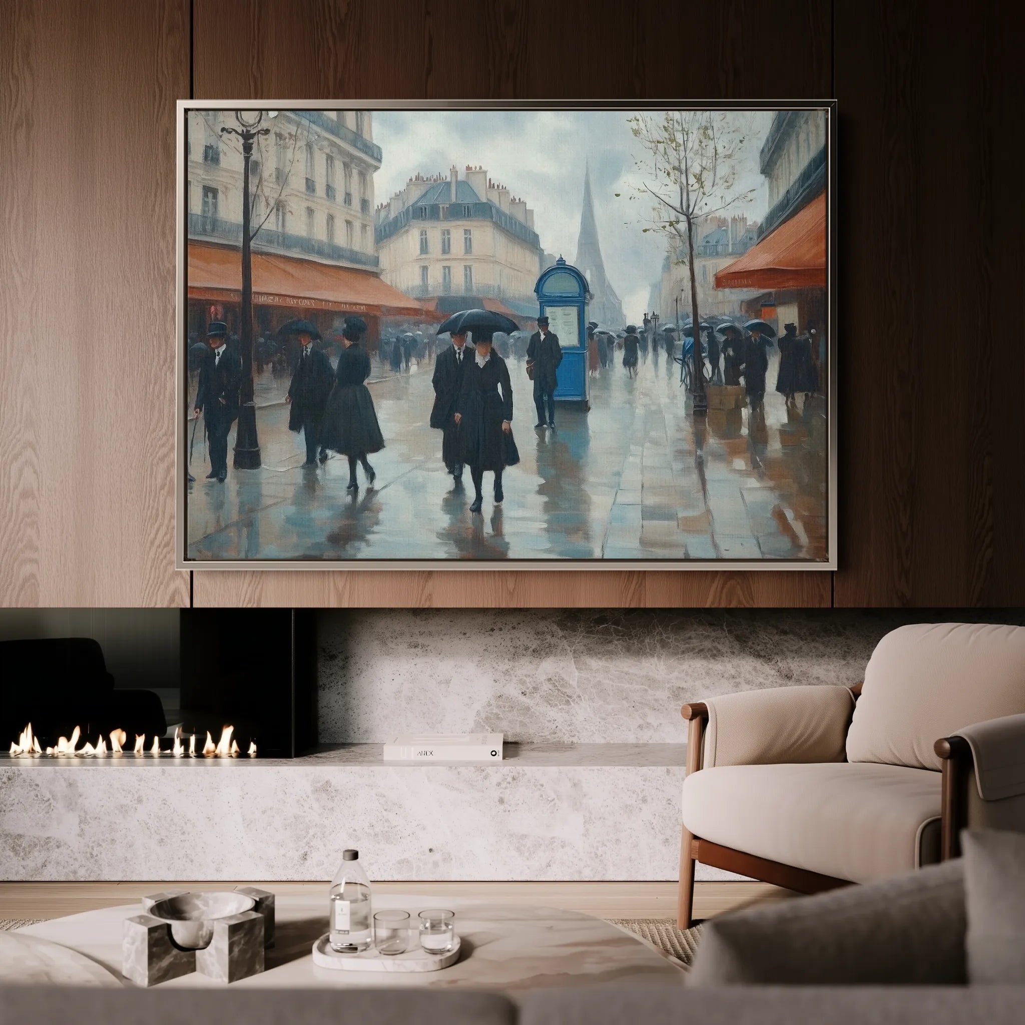 Landscape 402 Canvas Art 60 x 40 cm / Black