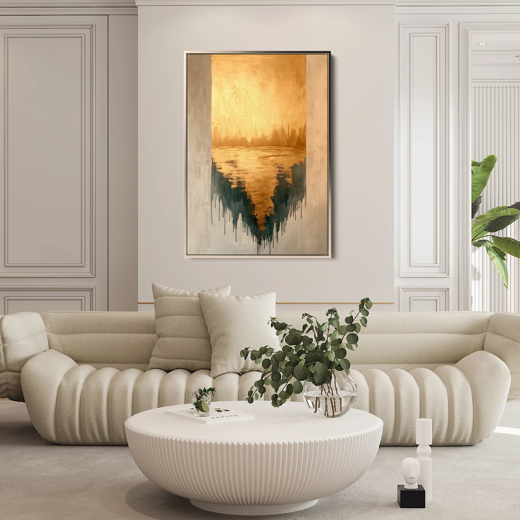 Abstract 403 Canvas Art 60 x 40 cm / Black