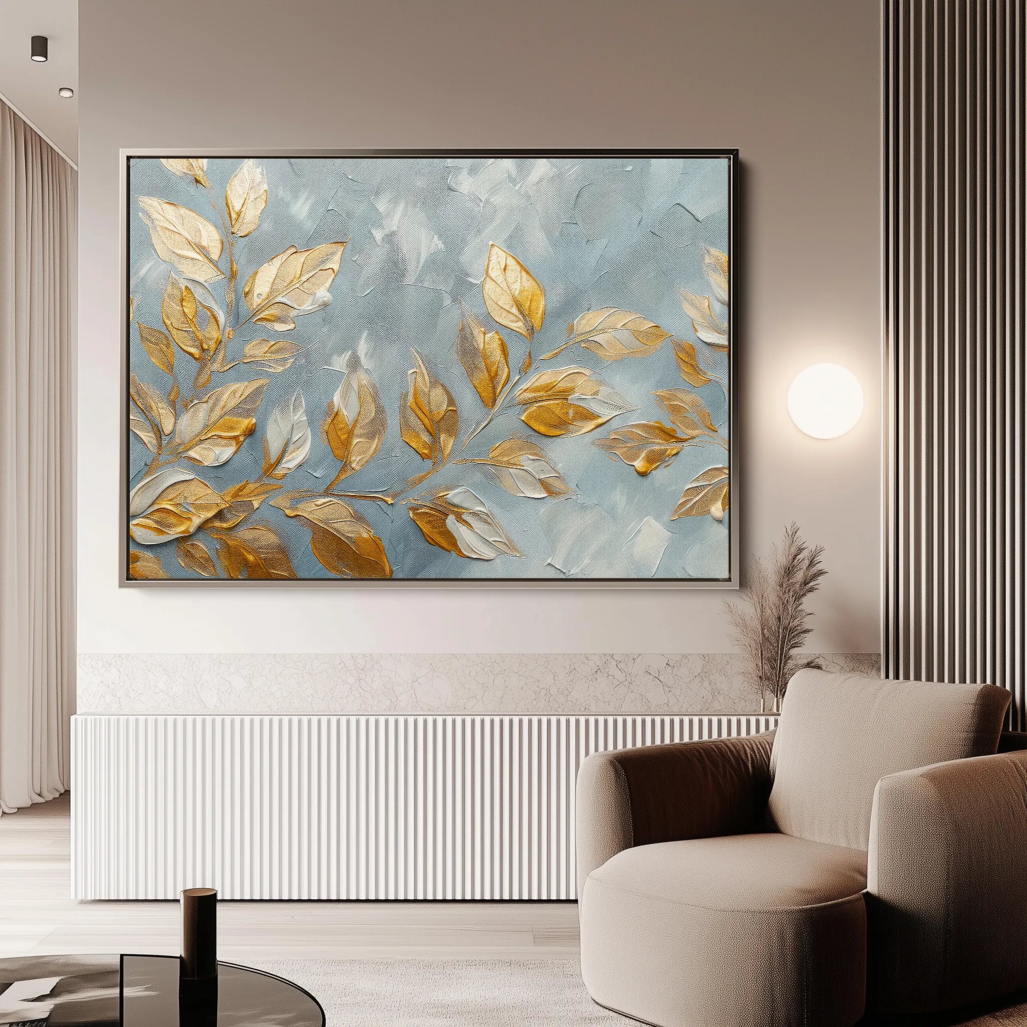 Floral 403 Canvas Art 60 x 40 cm / Black