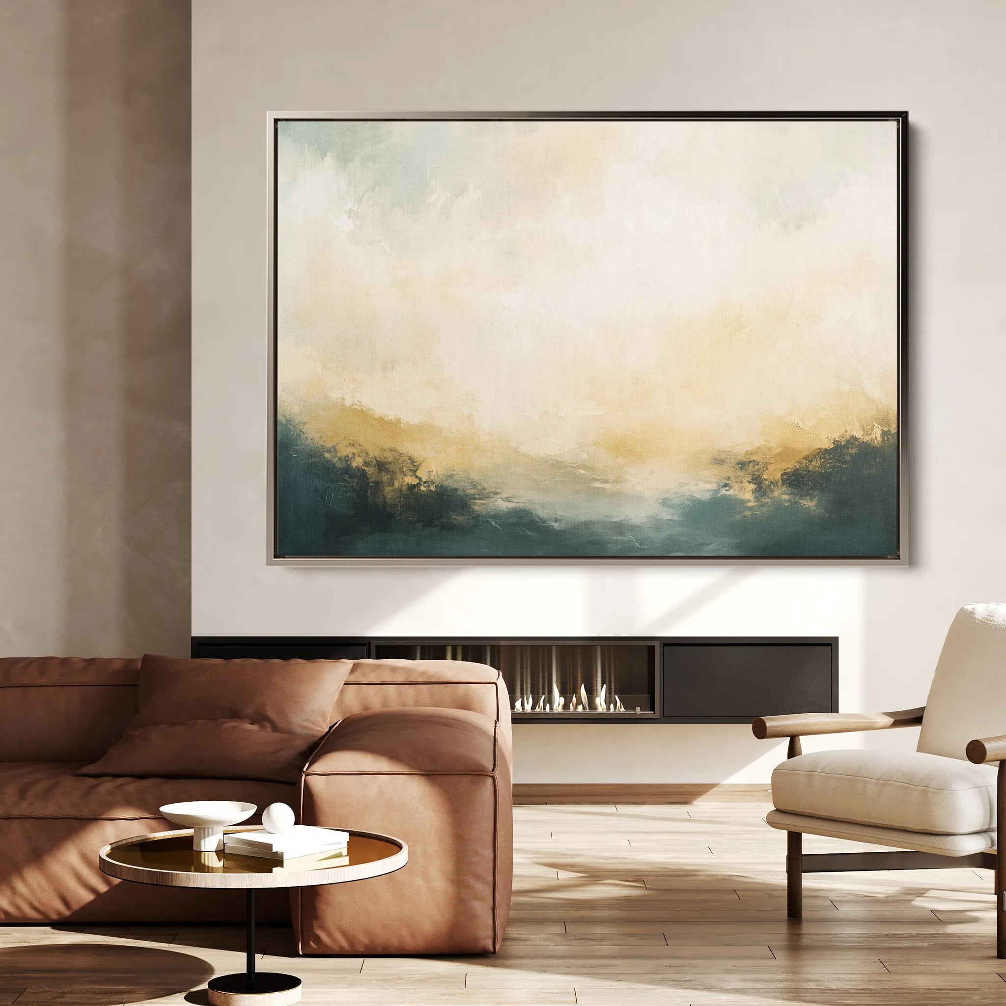 Abstract 404 Canvas Art 60 x 40 cm / Black