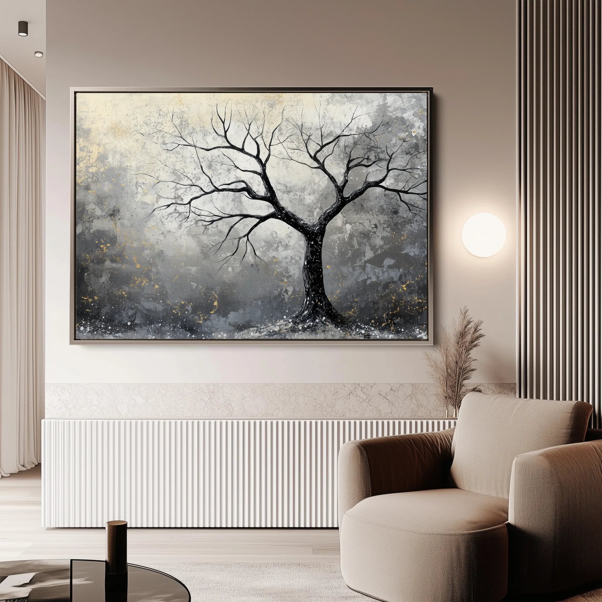 Landscape 404 Canvas Art 60 x 40 cm / Black