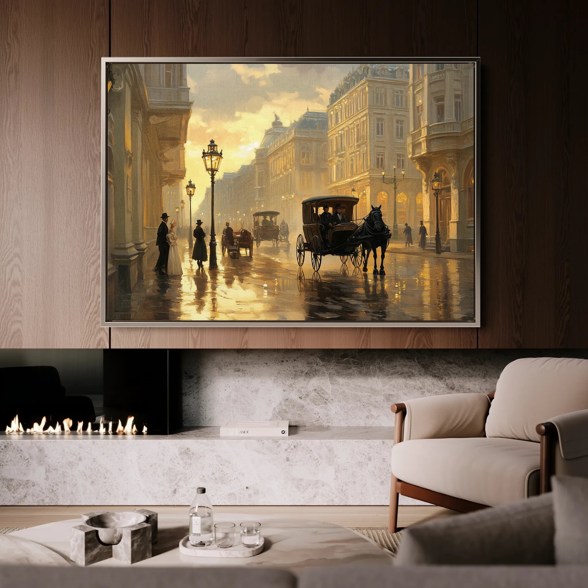 Landscape 405 Canvas Art 60 x 40 cm / Black