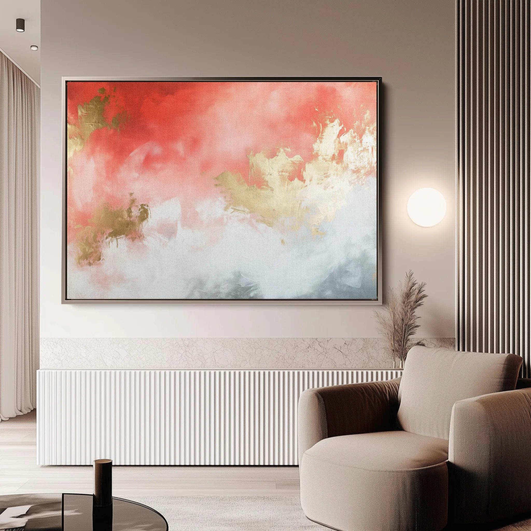 Abstract 406 Canvas Art 60 x 40 cm / Black