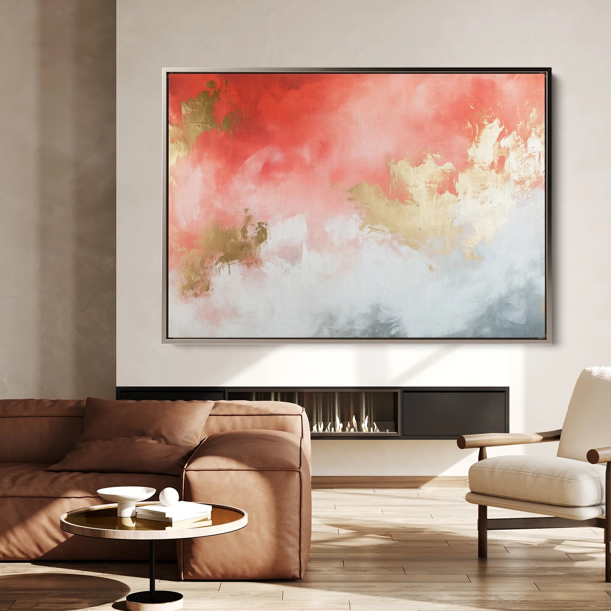 Abstract 406 Canvas Art 60 x 40 cm / Black