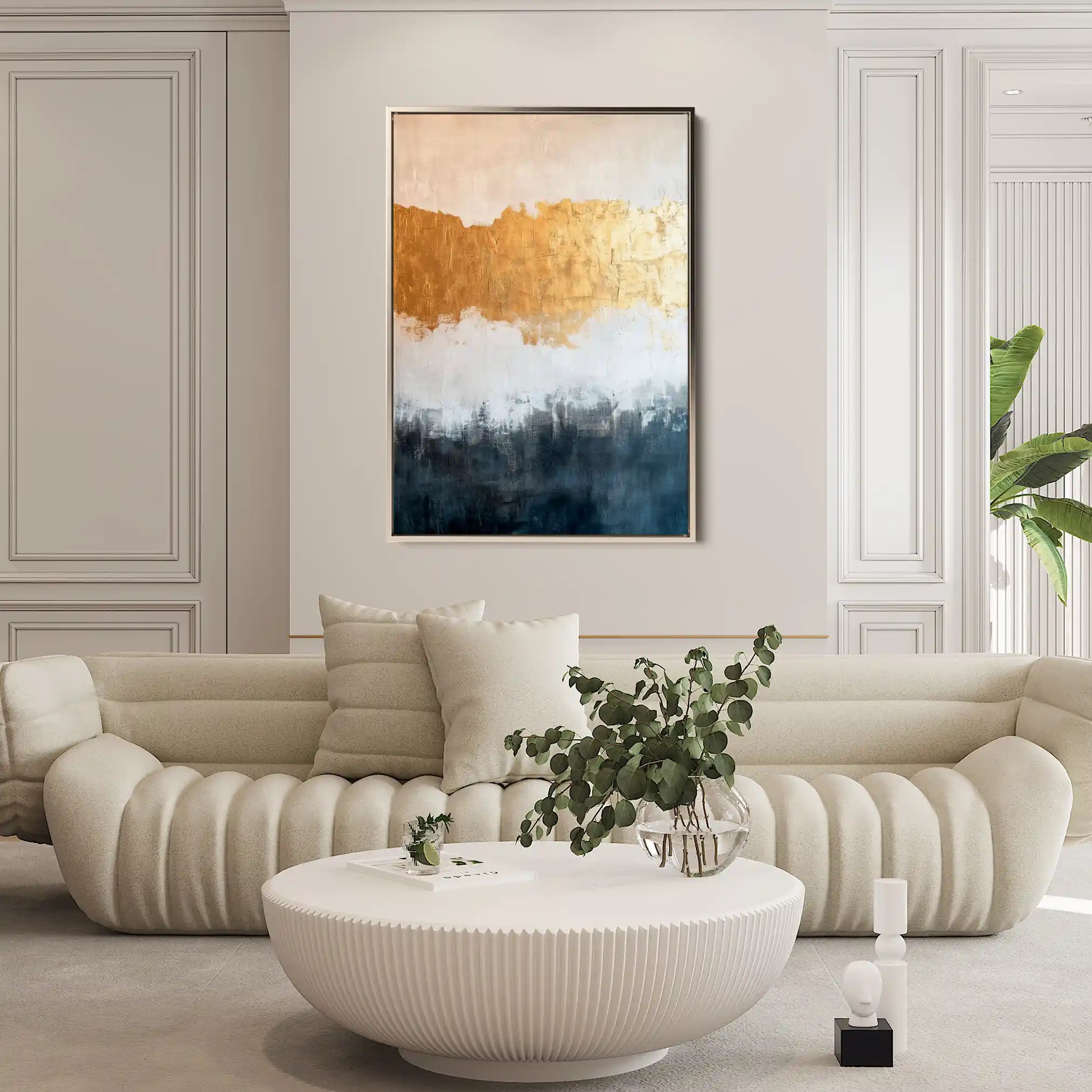 Abstract 407 Canvas Art 60 x 40 cm / Black