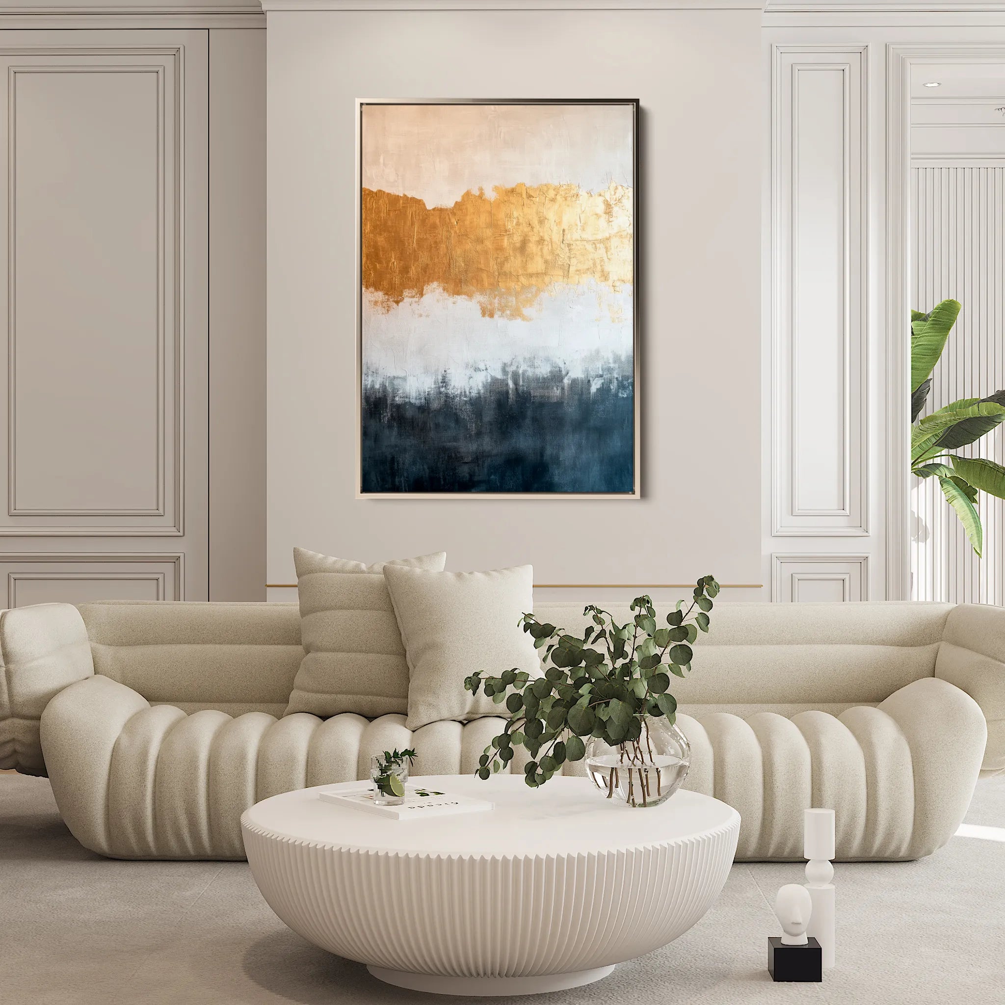 Abstract 407 Canvas Art 60 x 40 cm / Black