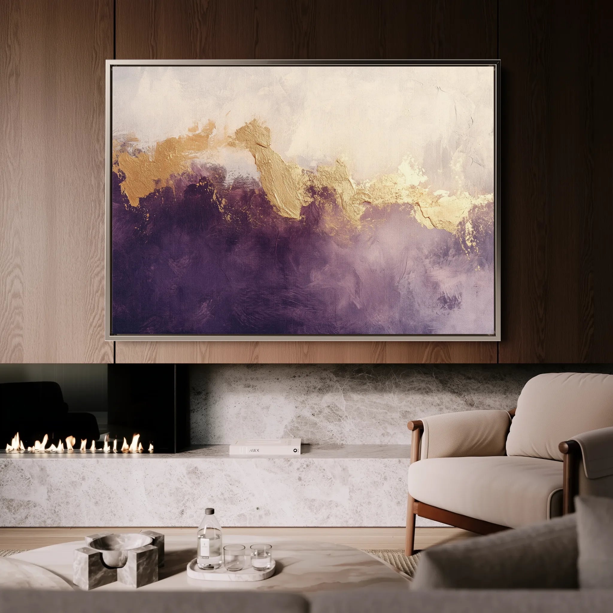 Abstract 408 Canvas Art 60 x 40 cm / Black