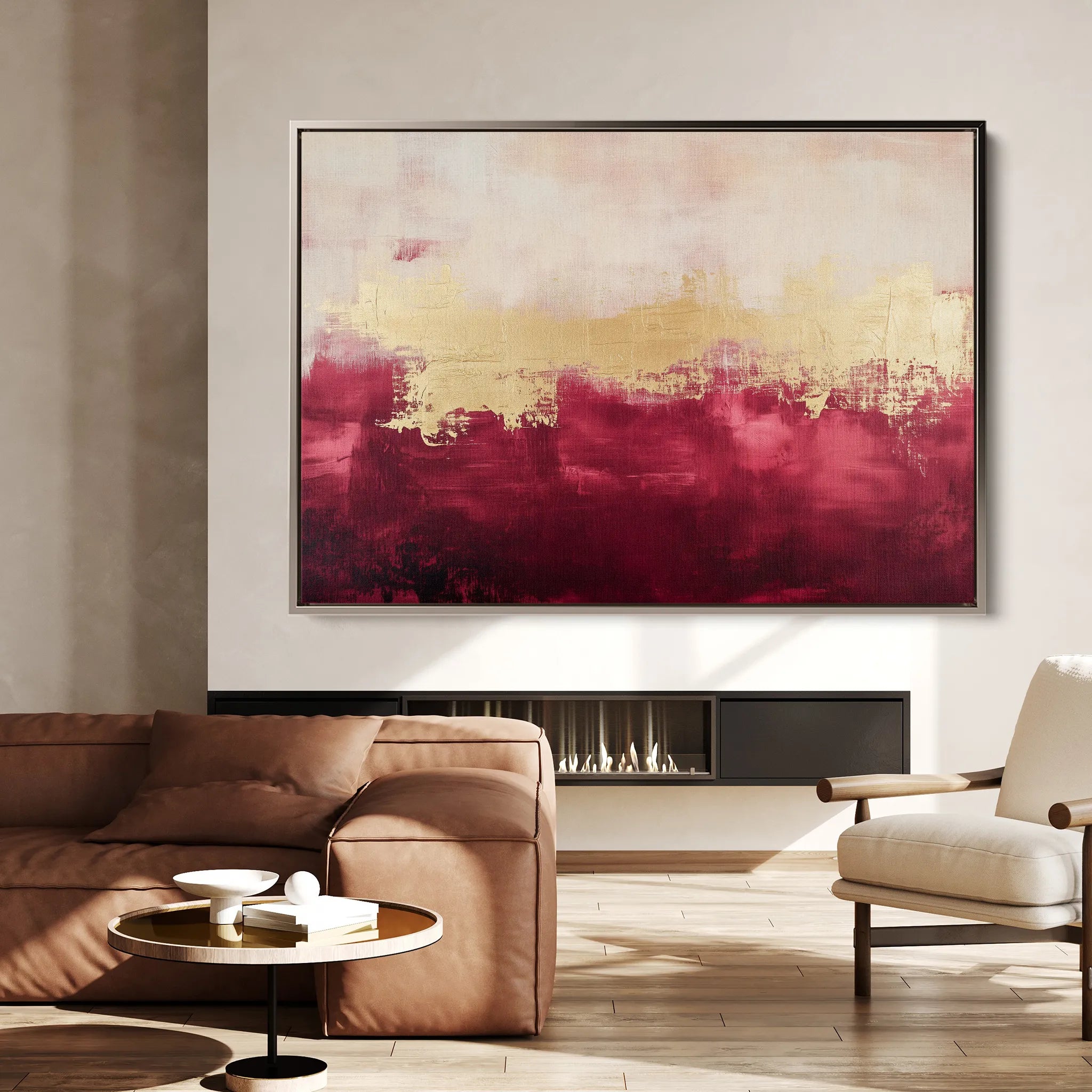 Abstract 409 Canvas Art 60 x 40 cm / Black