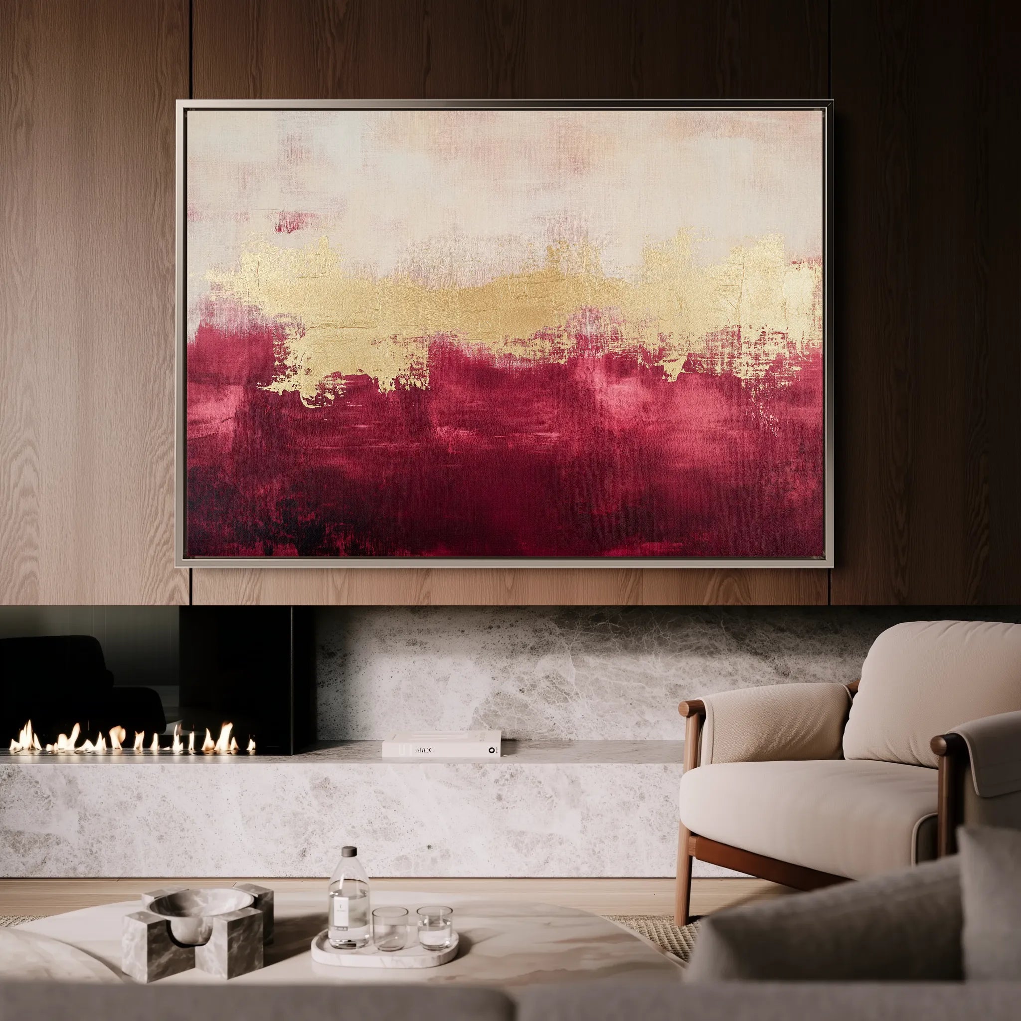 Abstract 409 Canvas Art 60 x 40 cm / Black