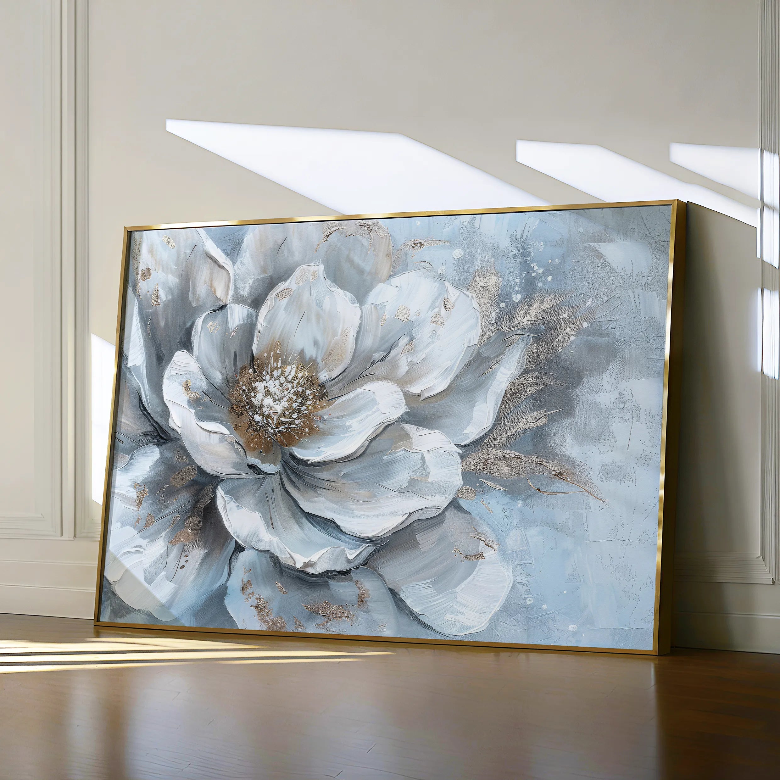 Floral 409 Canvas Art 60 x 40 cm / Black