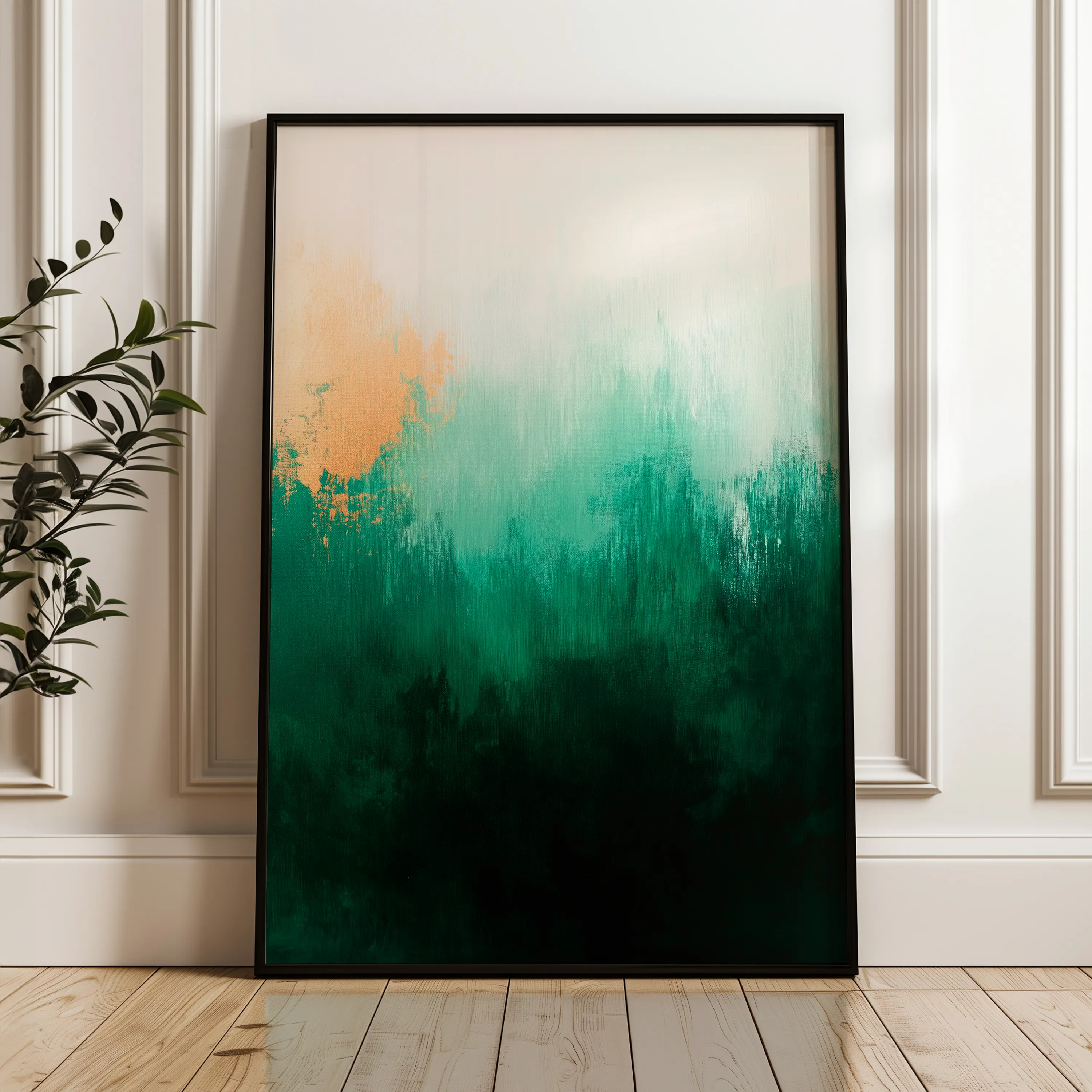 Abstract 410 Canvas Art 60 x 40 cm / Black