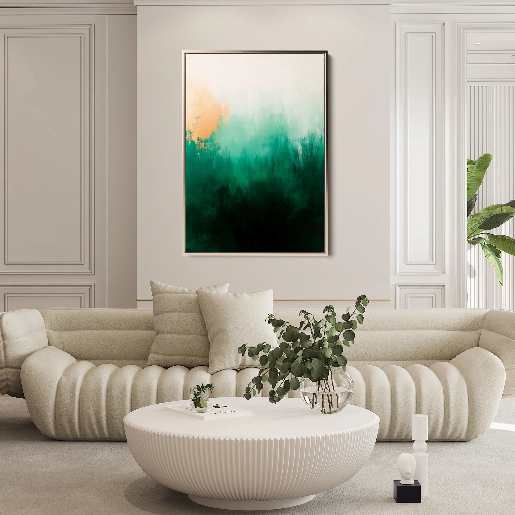 Abstract 410 Canvas Art 60 x 40 cm / Black