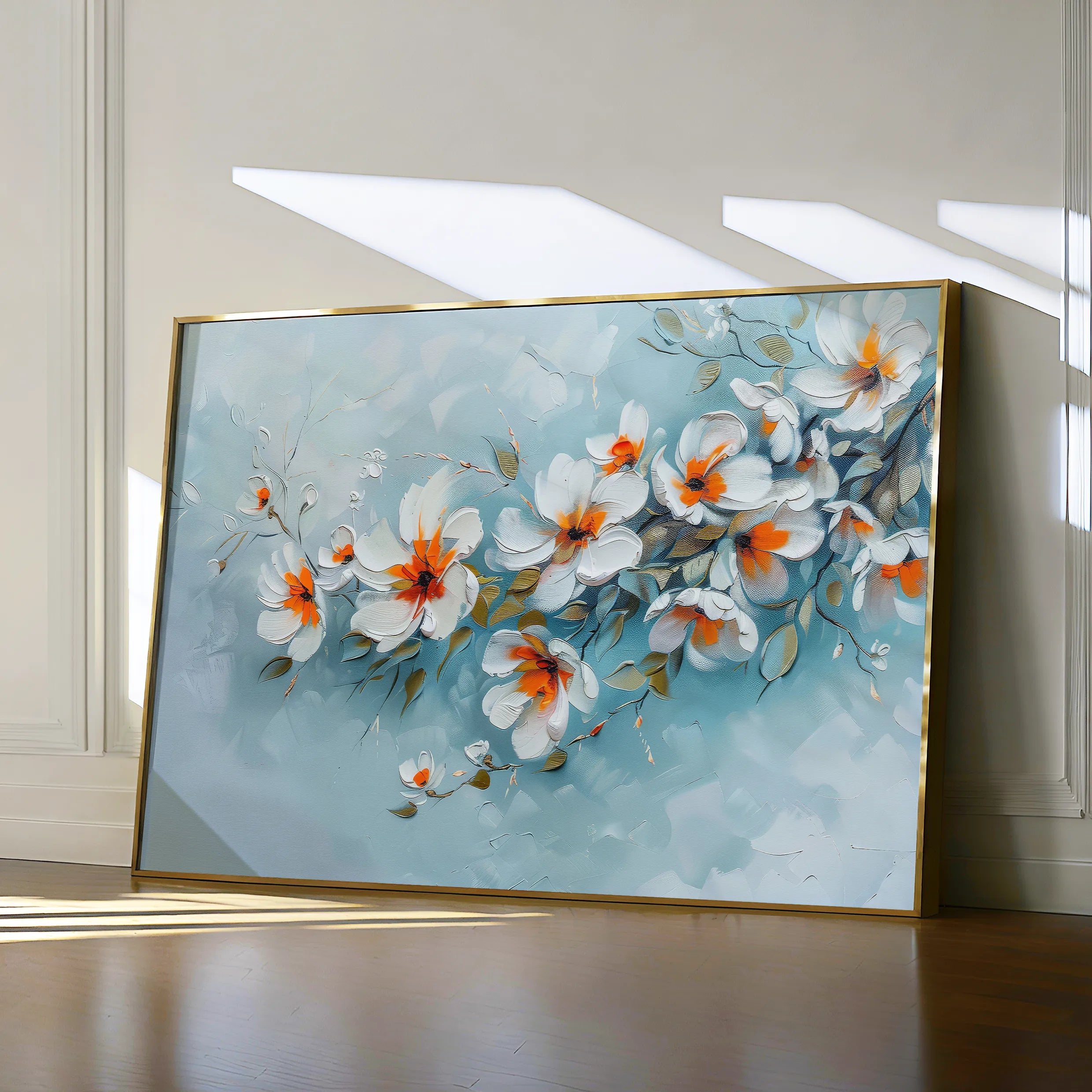 Floral 410 Canvas Art 60 x 40 cm / Black