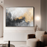 Abstract 411 Canvas Art 60 x 40 cm / Black