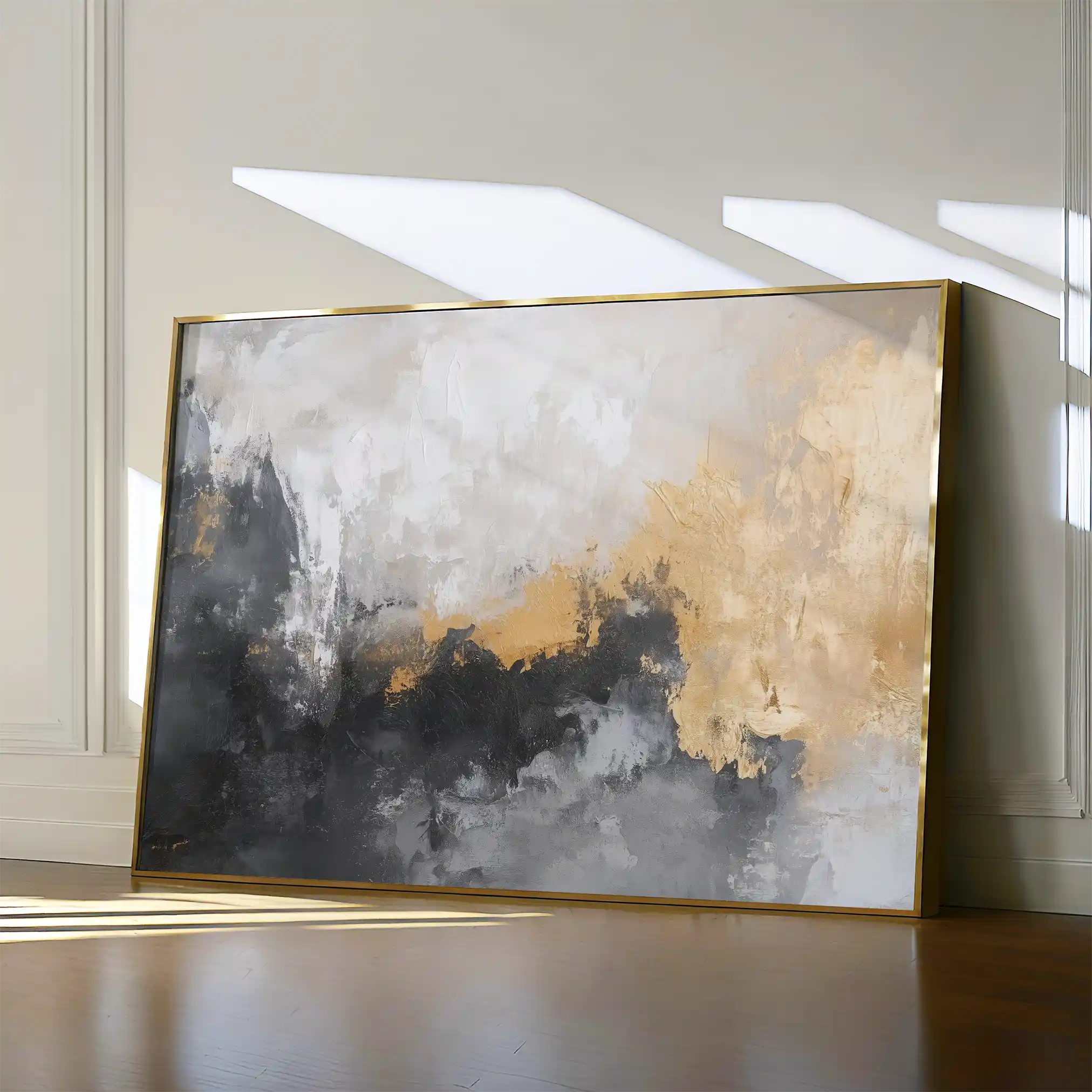 Abstract 411 Canvas Art 60 x 40 cm / Black