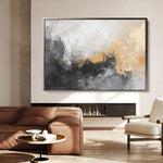 Abstract 411 Canvas Art 60 x 40 cm / Black
