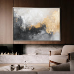 Abstract 411 Canvas Art 60 x 40 cm / Black