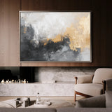 Abstract 411 Canvas Art 60 x 40 cm / Black