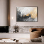 Abstract 411 Canvas Art 60 x 40 cm / Black