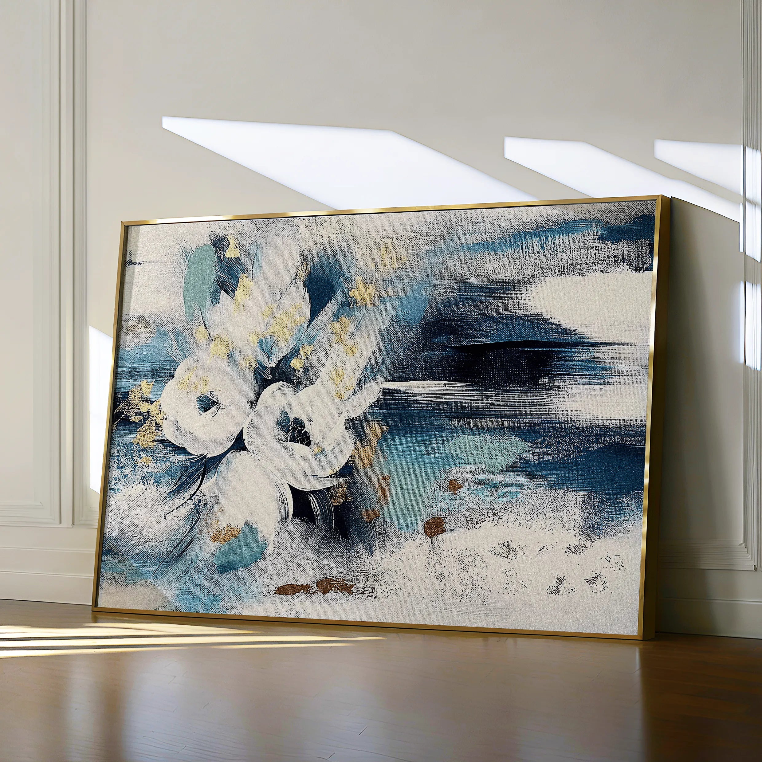 Floral 411 Canvas Art 60 x 40 cm / Black