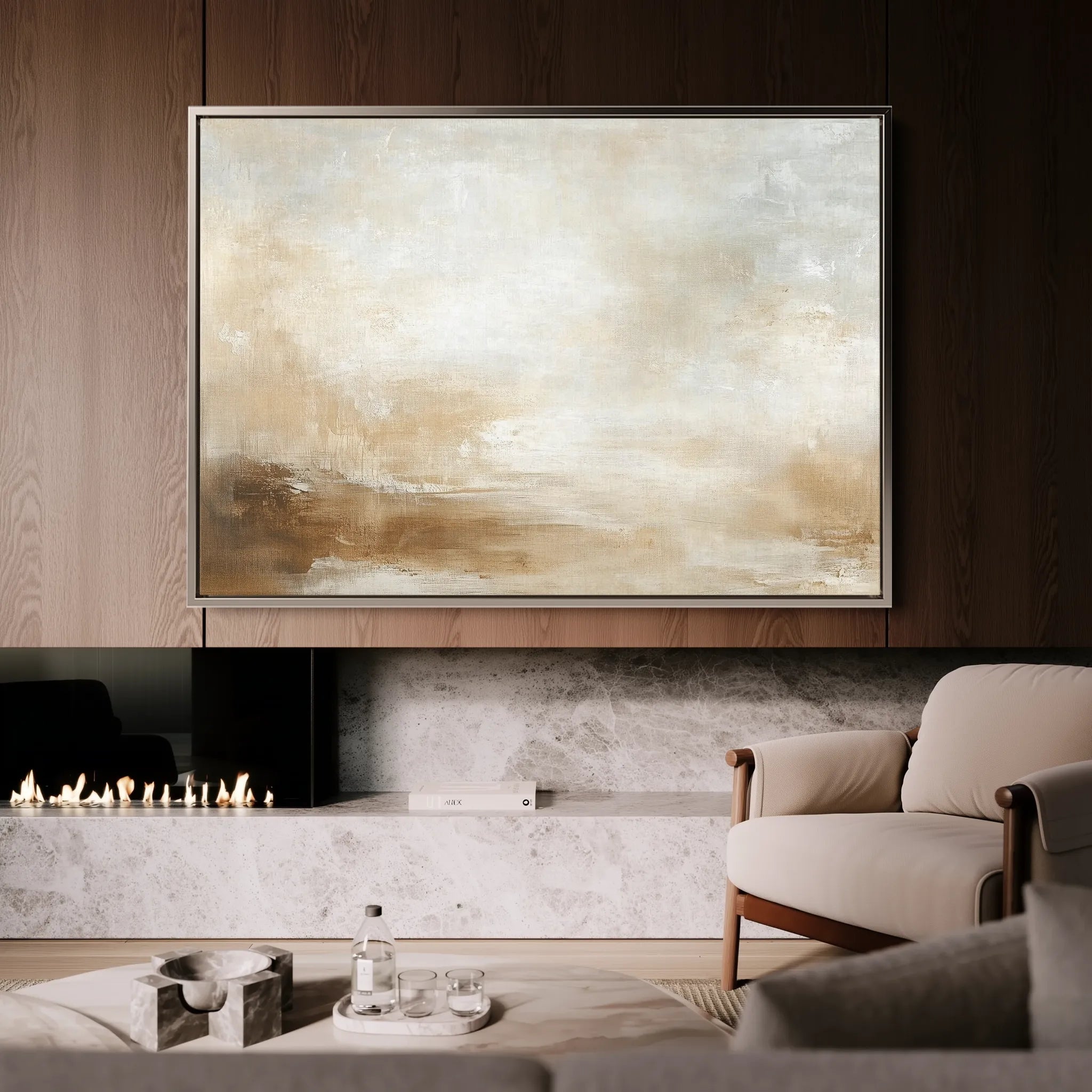 Abstract 412 Canvas Art 60 x 40 cm / Black