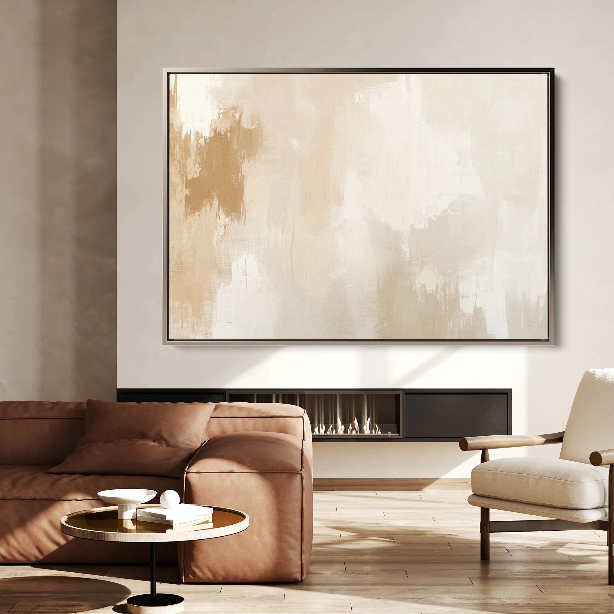 Abstract 413 Canvas Art 60 x 40 cm / Black