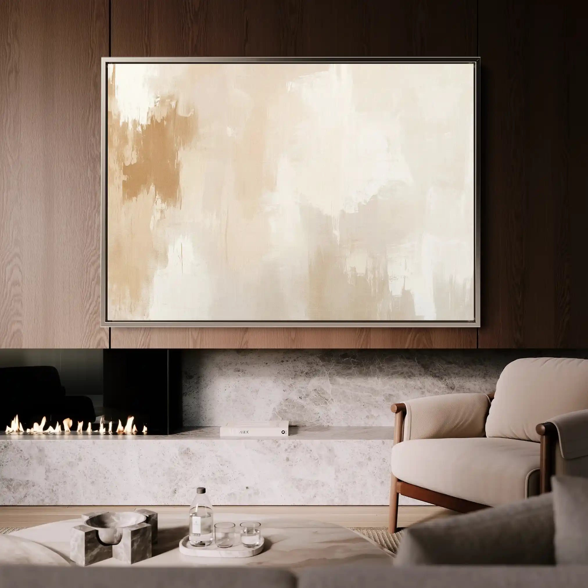 Abstract 413 Canvas Art 60 x 40 cm / Black