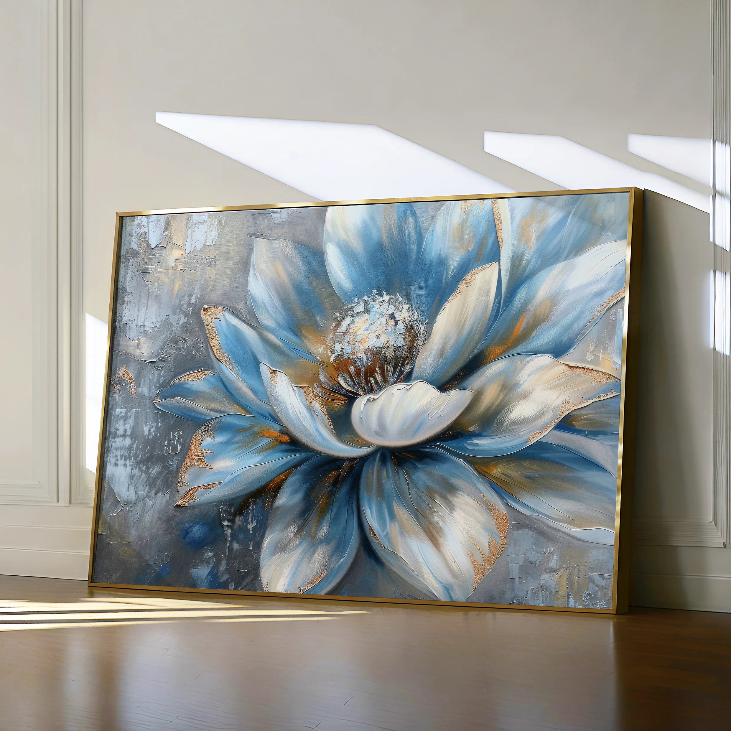 Floral 413 Canvas Art 60 x 40 cm / Black