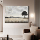 Landscape 413 Canvas Art 60 x 40 cm / Black