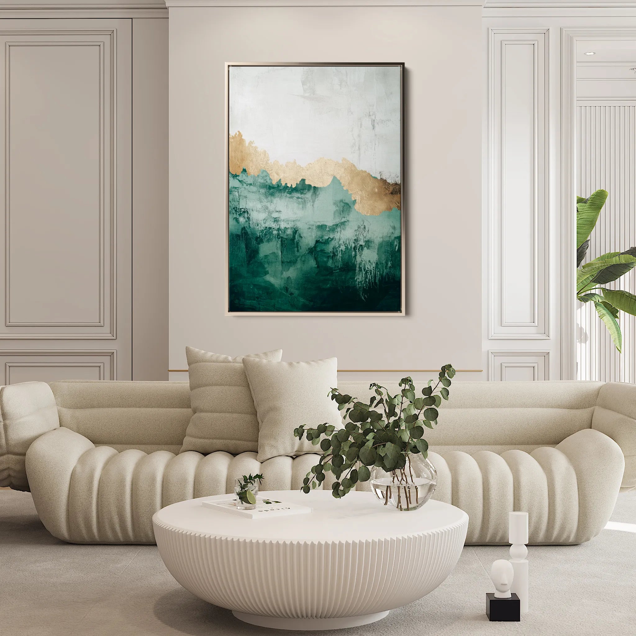 Abstract 414 Canvas Art 60 x 40 cm / Black
