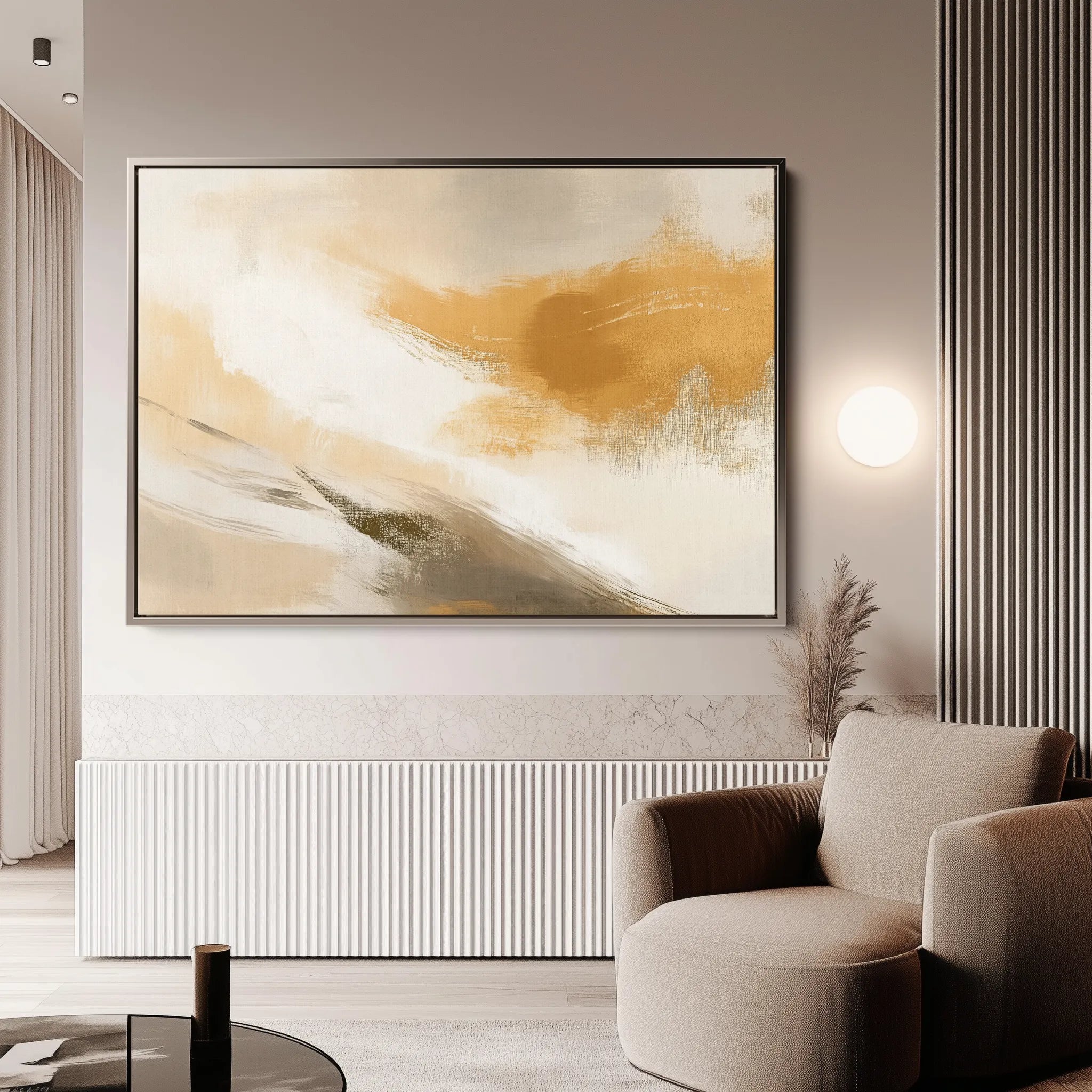 Abstract 416 Canvas Art 60 x 40 cm / Black
