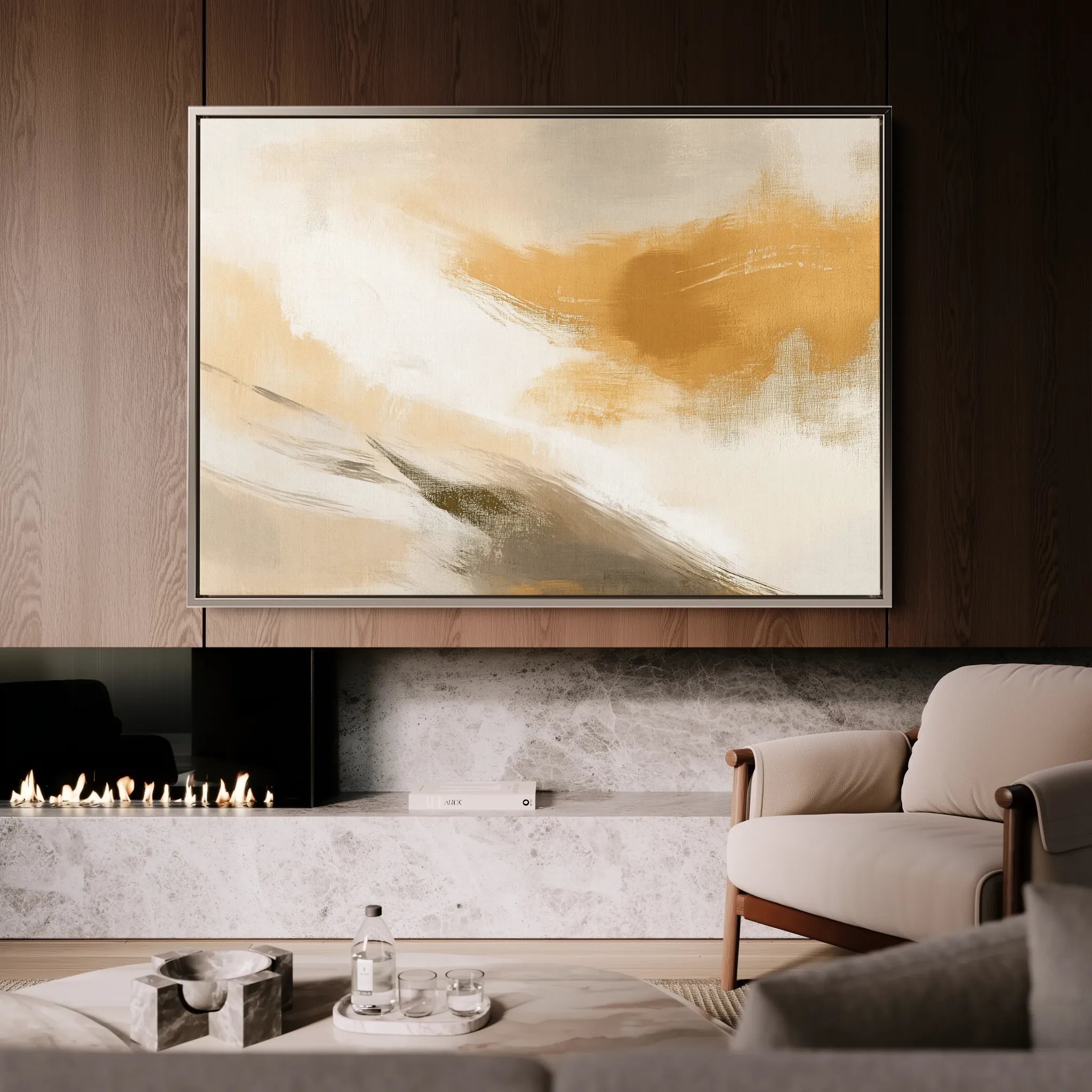 Abstract 416 Canvas Art 60 x 40 cm / Black