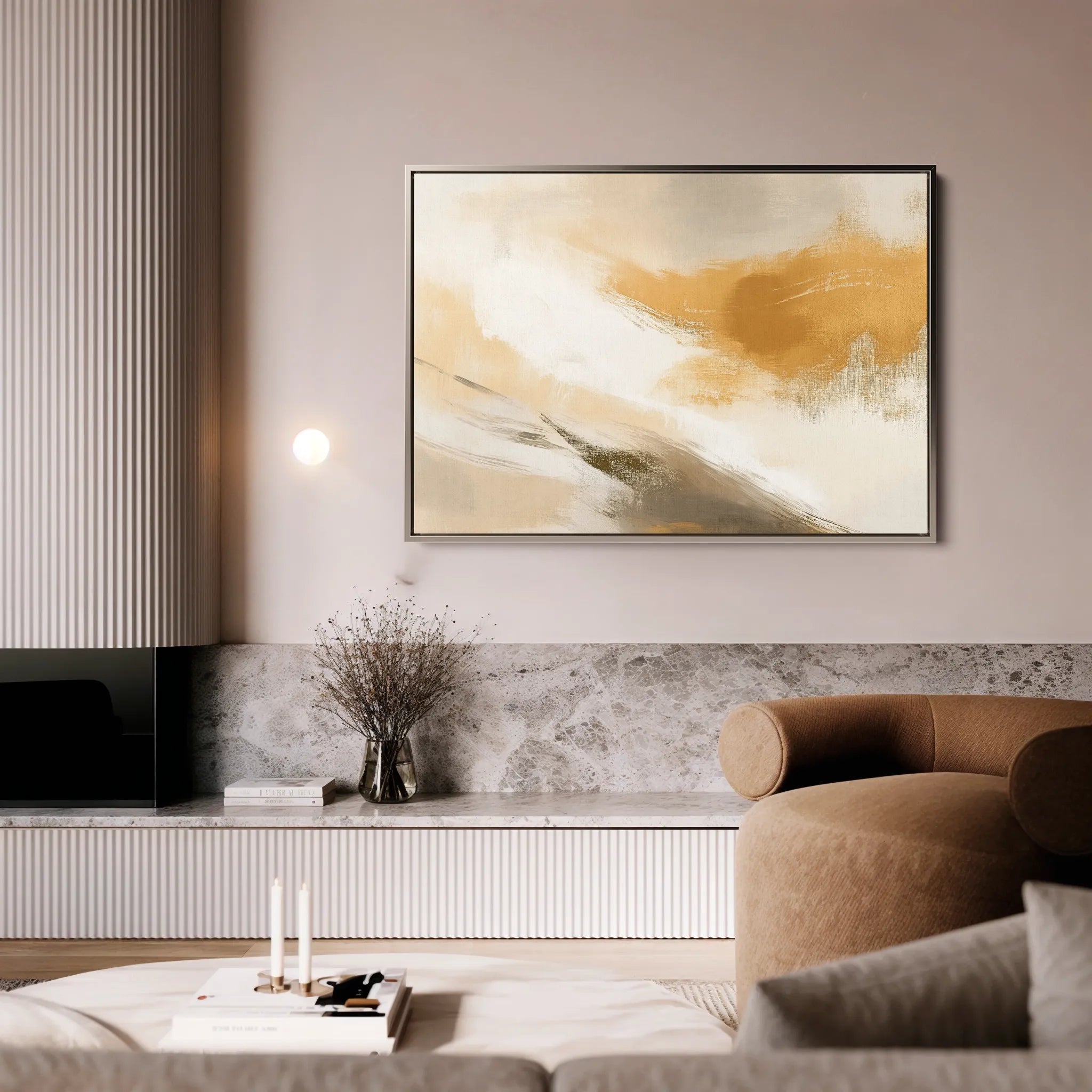 Abstract 416 Canvas Art 60 x 40 cm / Black