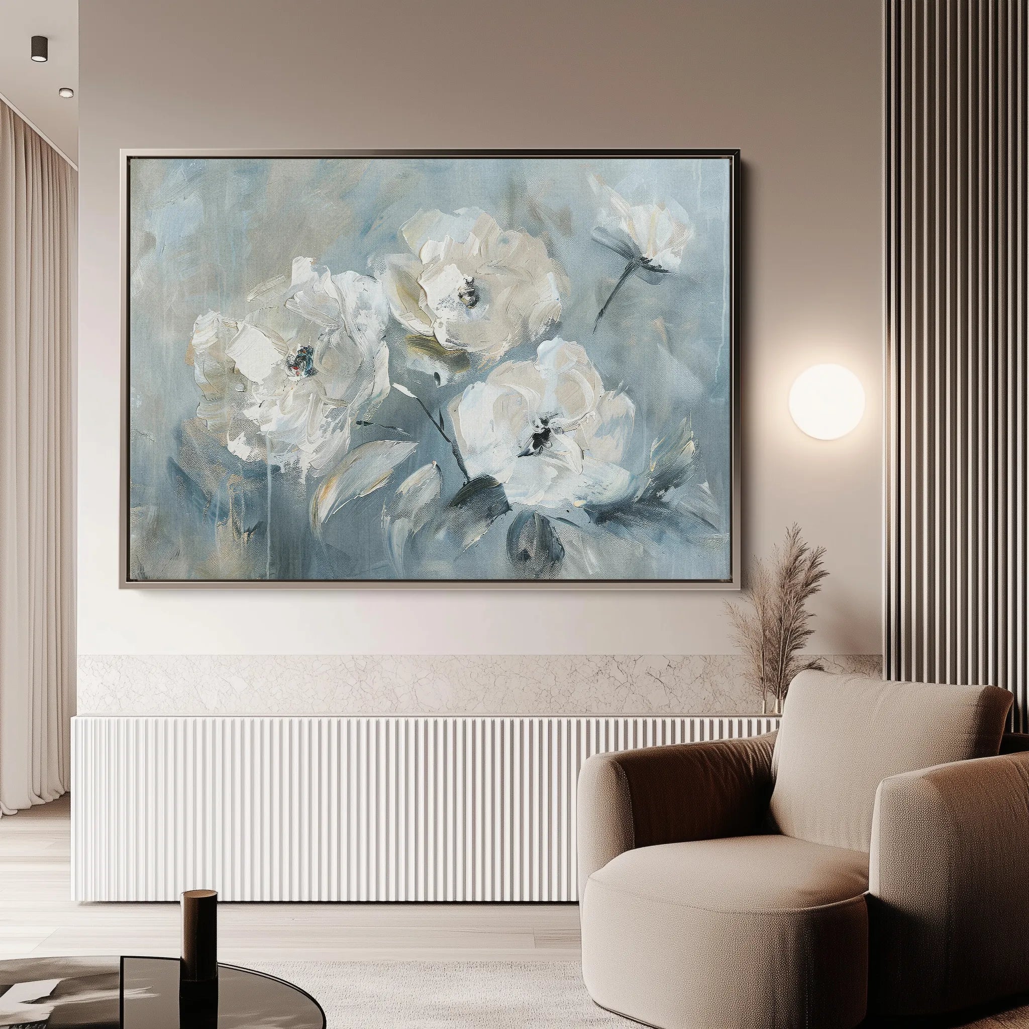 Floral 416 Canvas Art 60 x 40 cm / Black