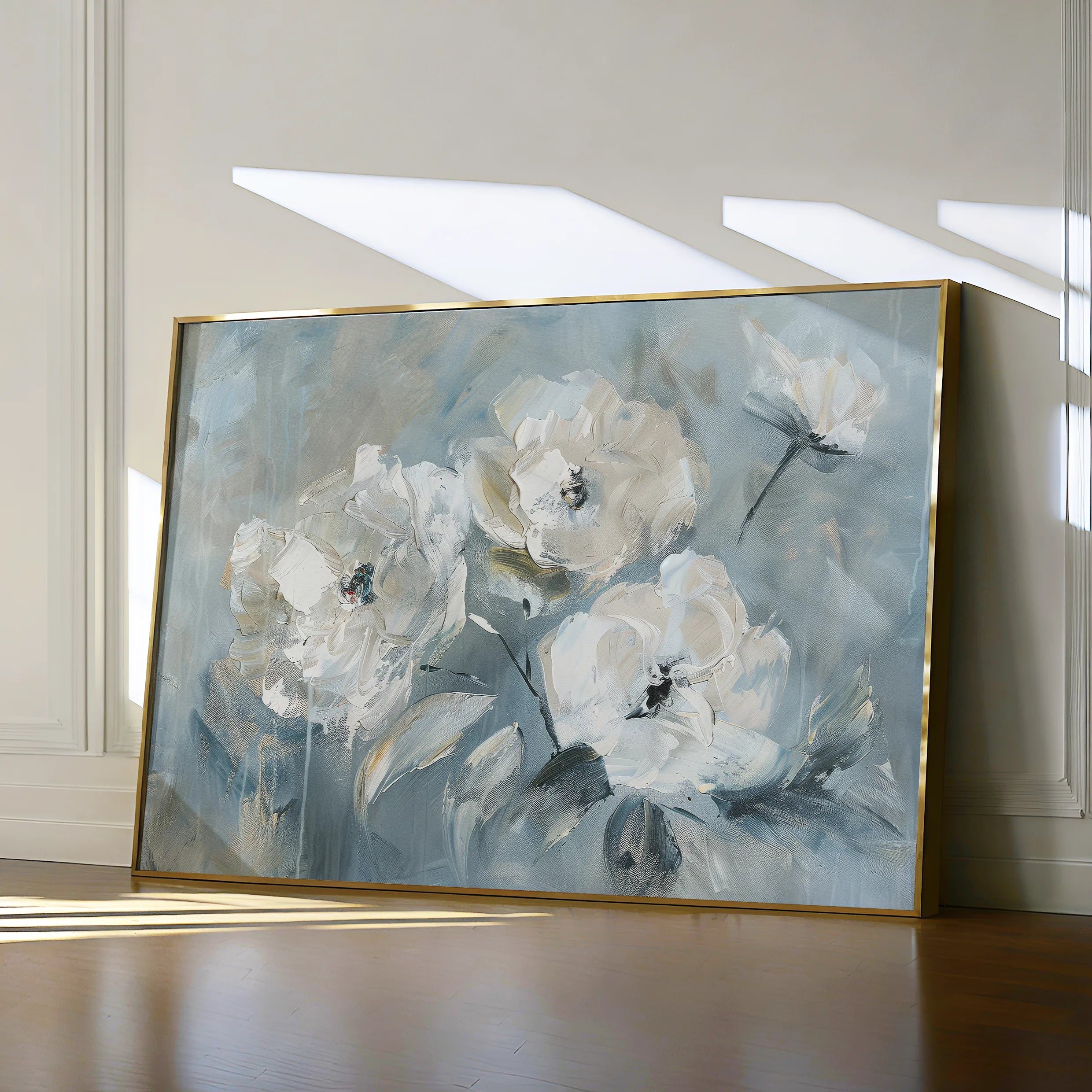 Floral 416 Canvas Art 60 x 40 cm / Black