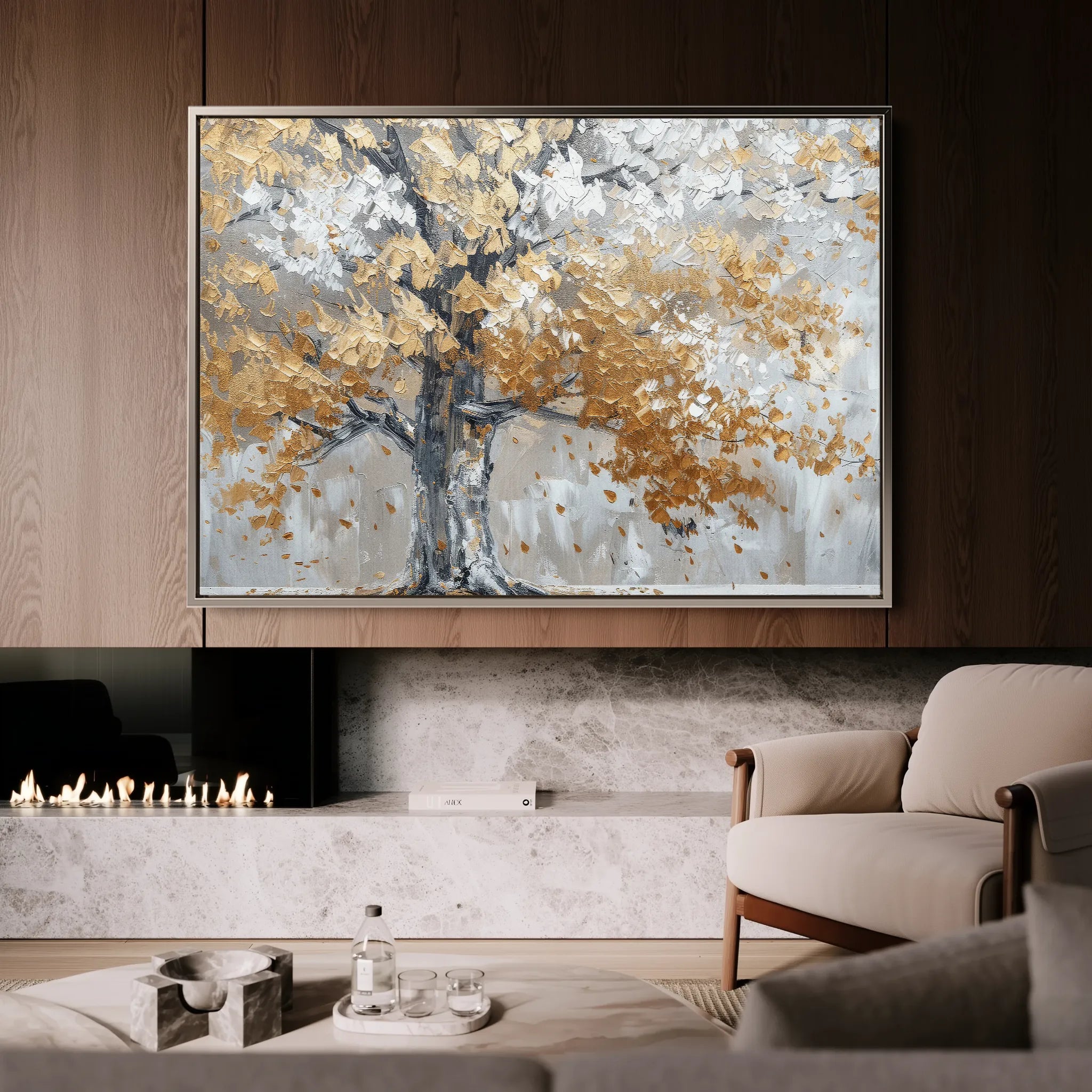 Floral 417 Canvas Art 60 x 40 cm / Black