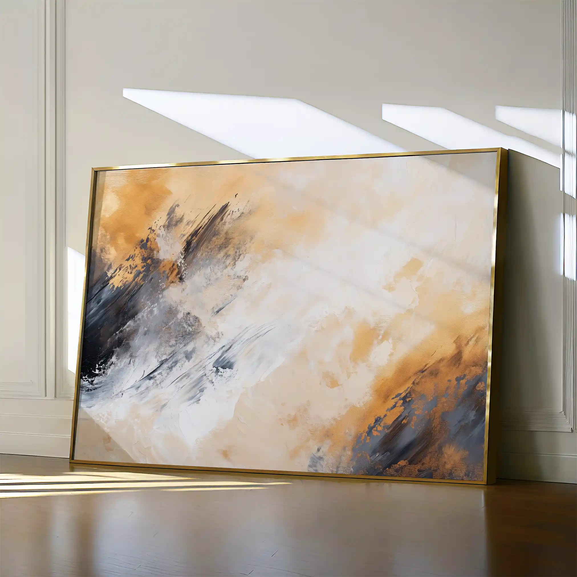 Abstract 419 Canvas Art 60 x 40 cm / Black