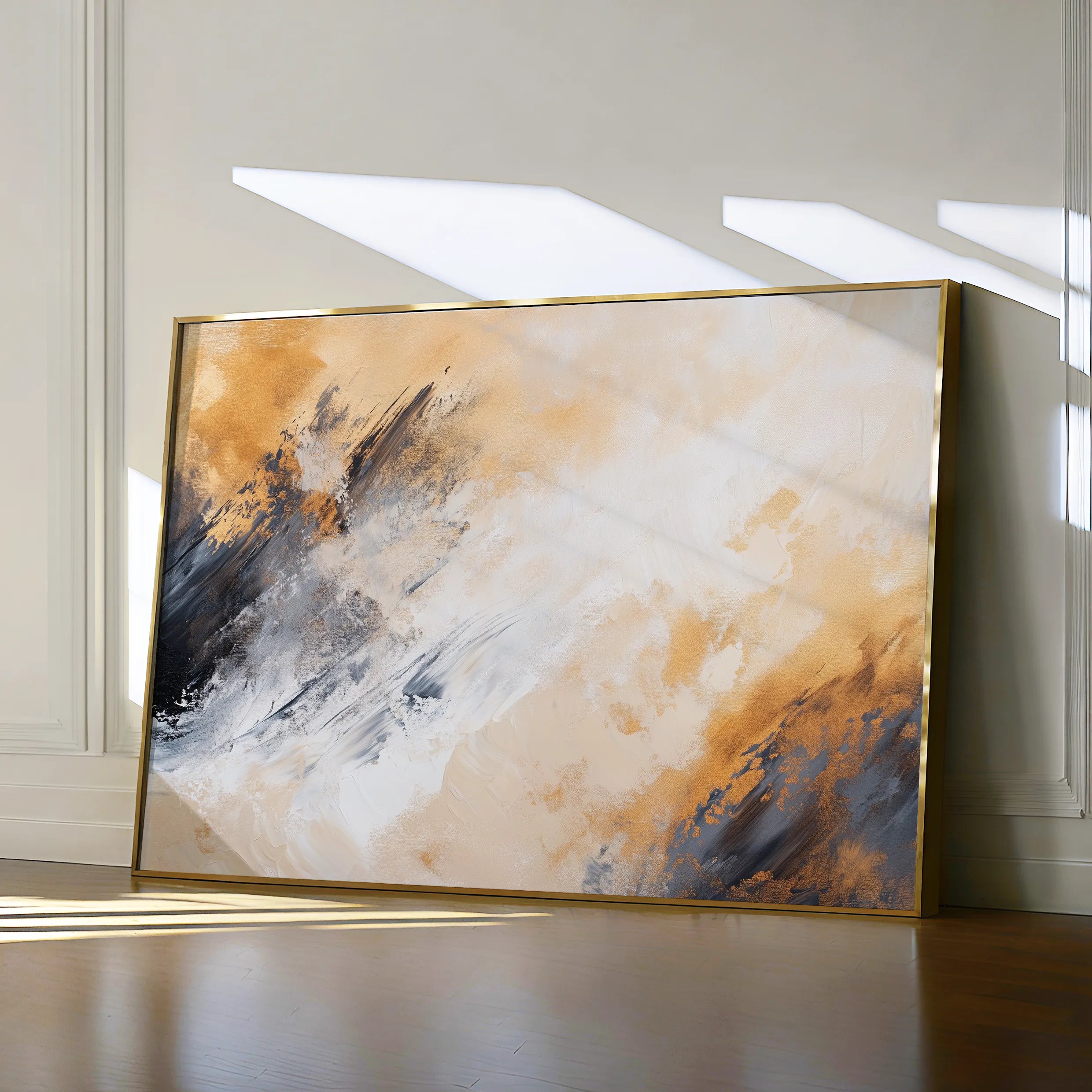 Abstract 419 Canvas Art 60 x 40 cm / Black