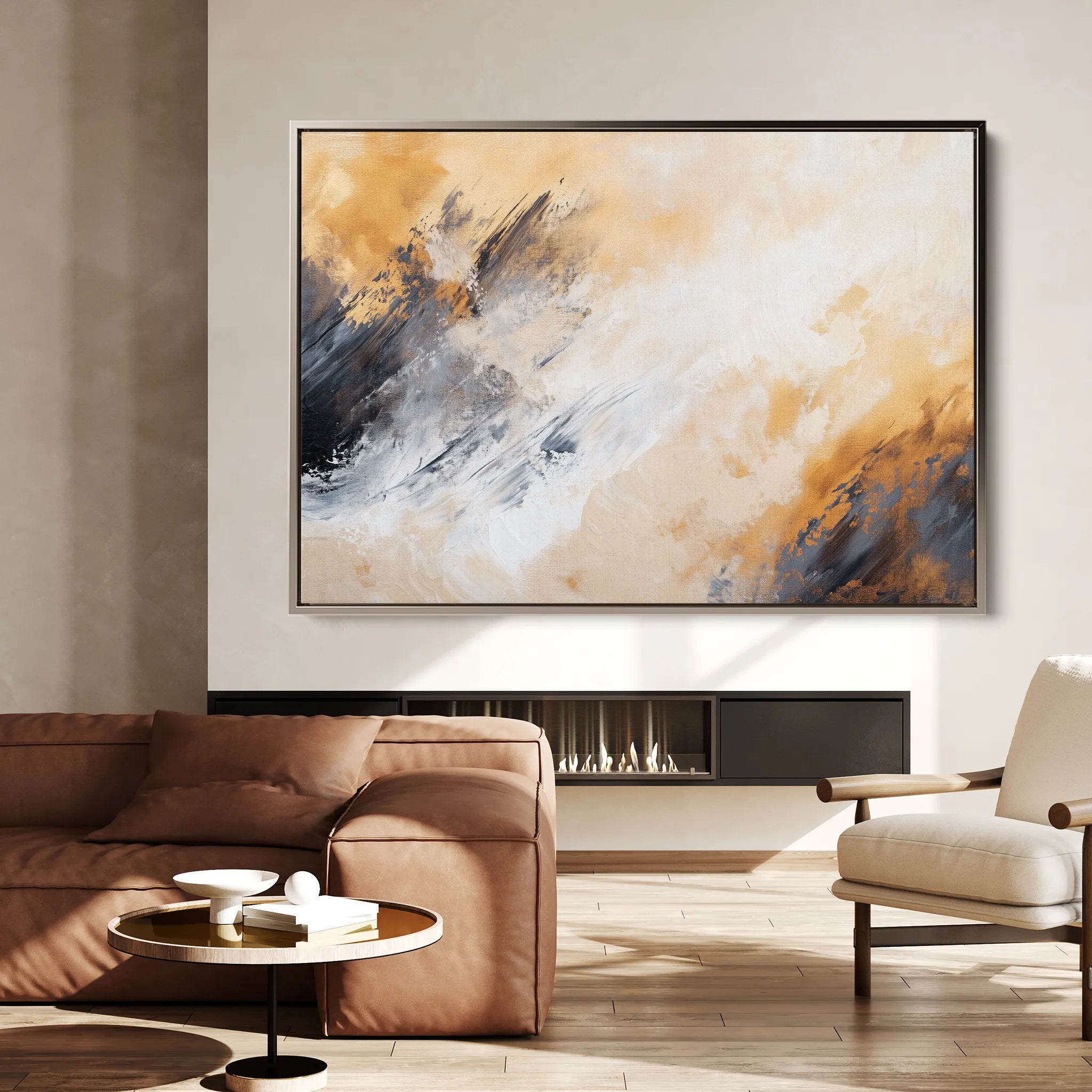 Abstract 419 Canvas Art 60 x 40 cm / Black