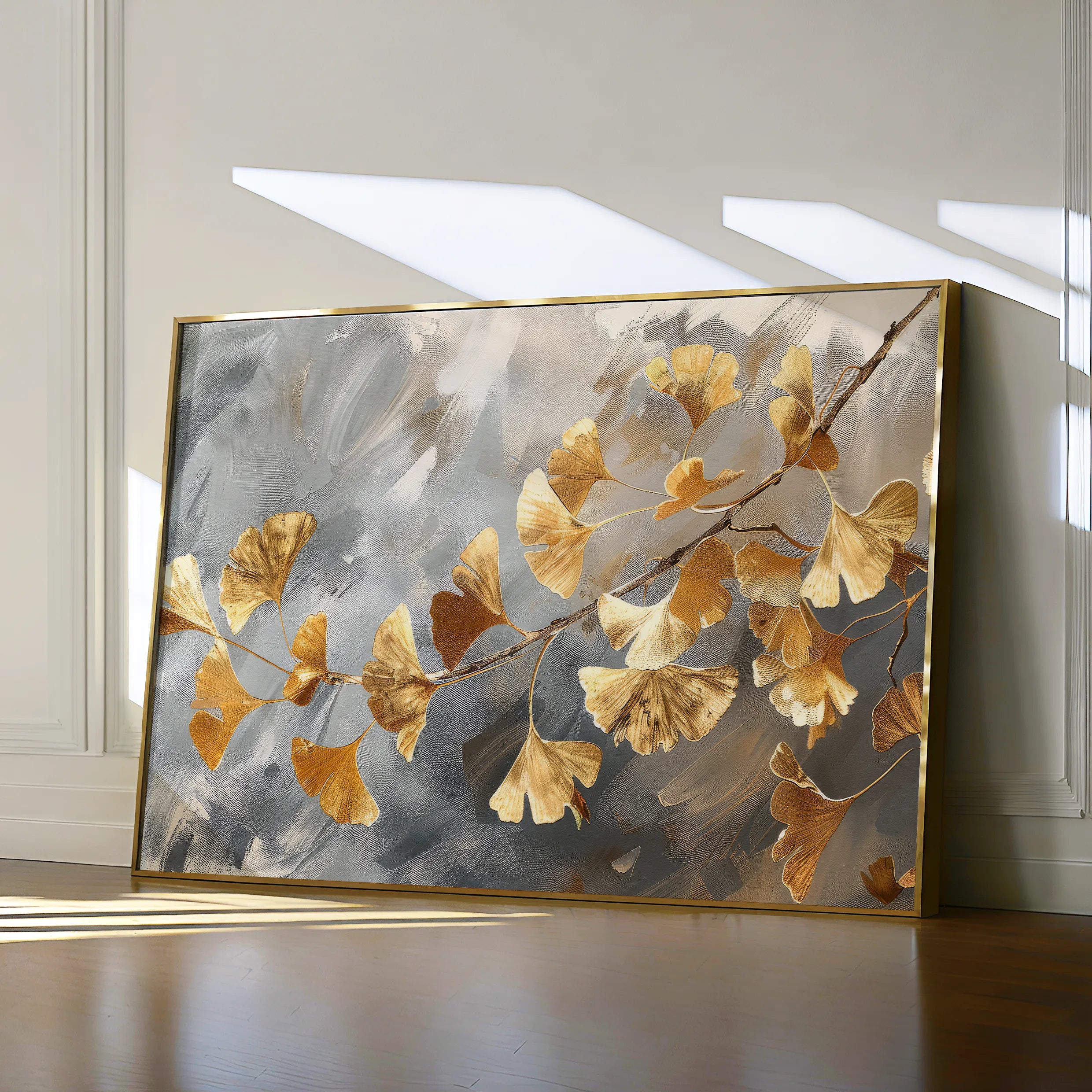 Floral 419 Canvas Art 60 x 40 cm / Black