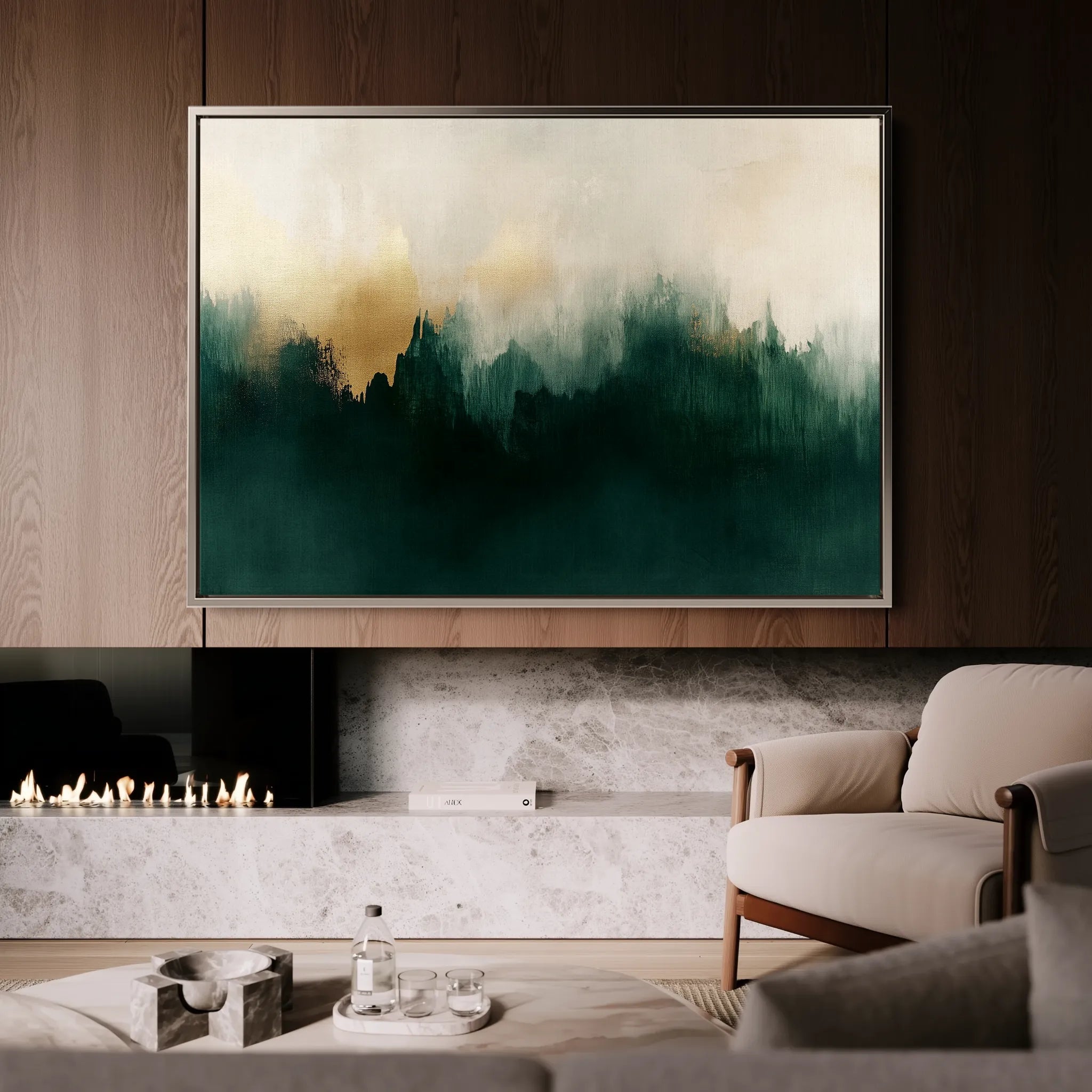 Abstract 420 Canvas Art 60 x 40 cm / Black