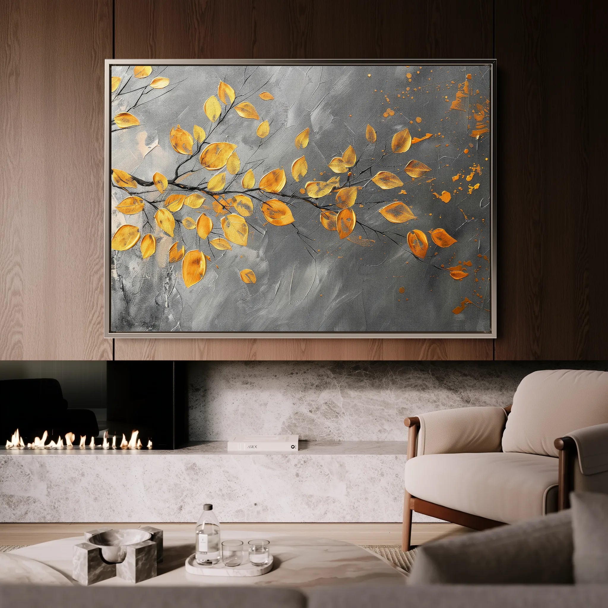Floral 420 Canvas Art 60 x 40 cm / Black