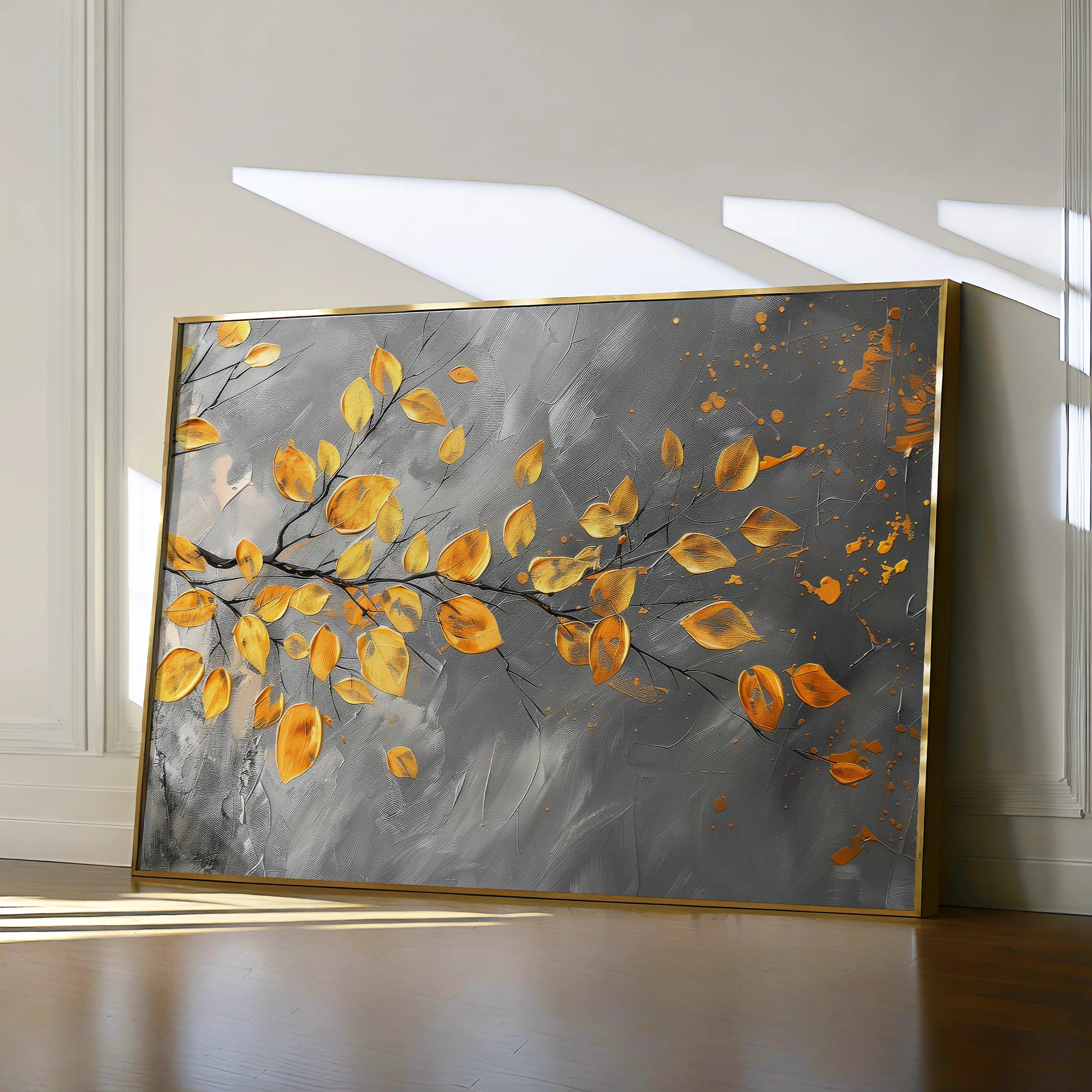 Floral 420 Canvas Art 60 x 40 cm / Black