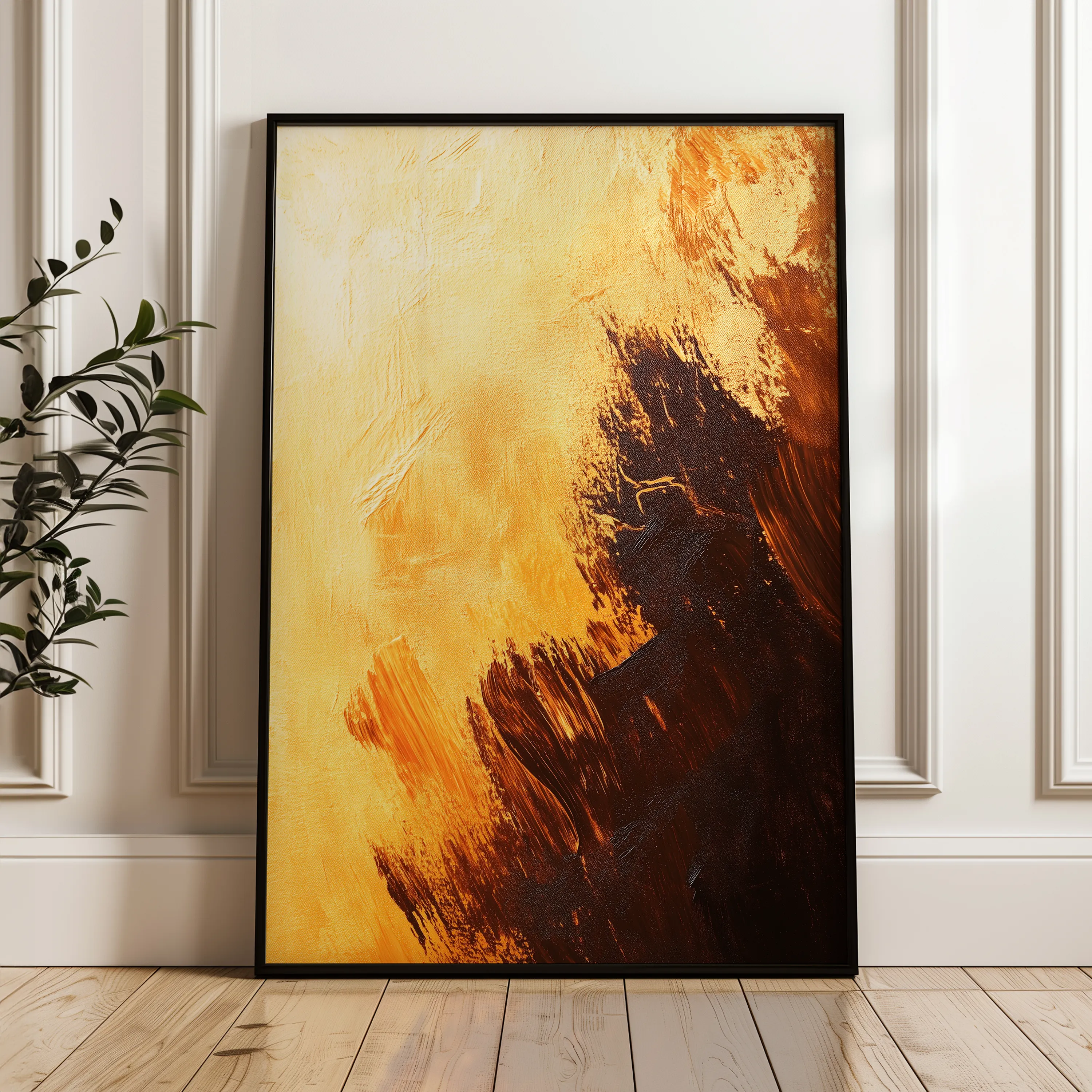 Abstract 421 Canvas Art 60 x 40 cm / Black